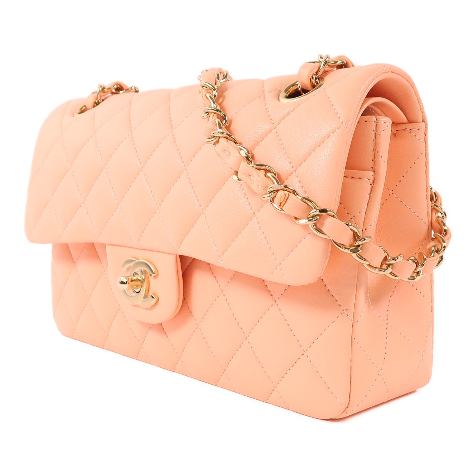 CHANEL 羊皮皮革Classic 23金扣鏈帶肩背袋