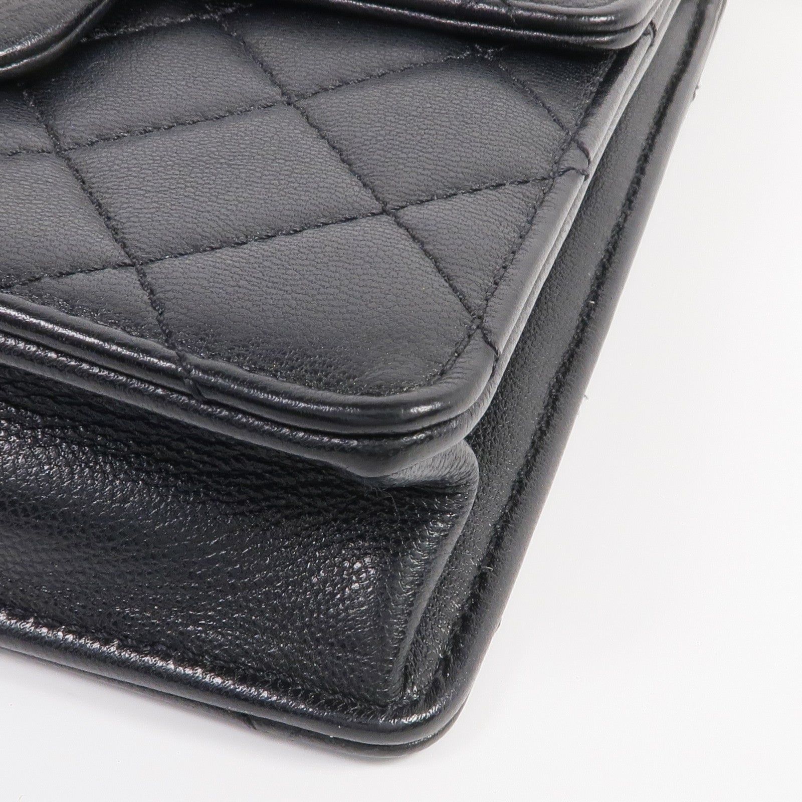 CHANEL 牛皮皮革Chain Shoulder金扣鏈帶肩背袋