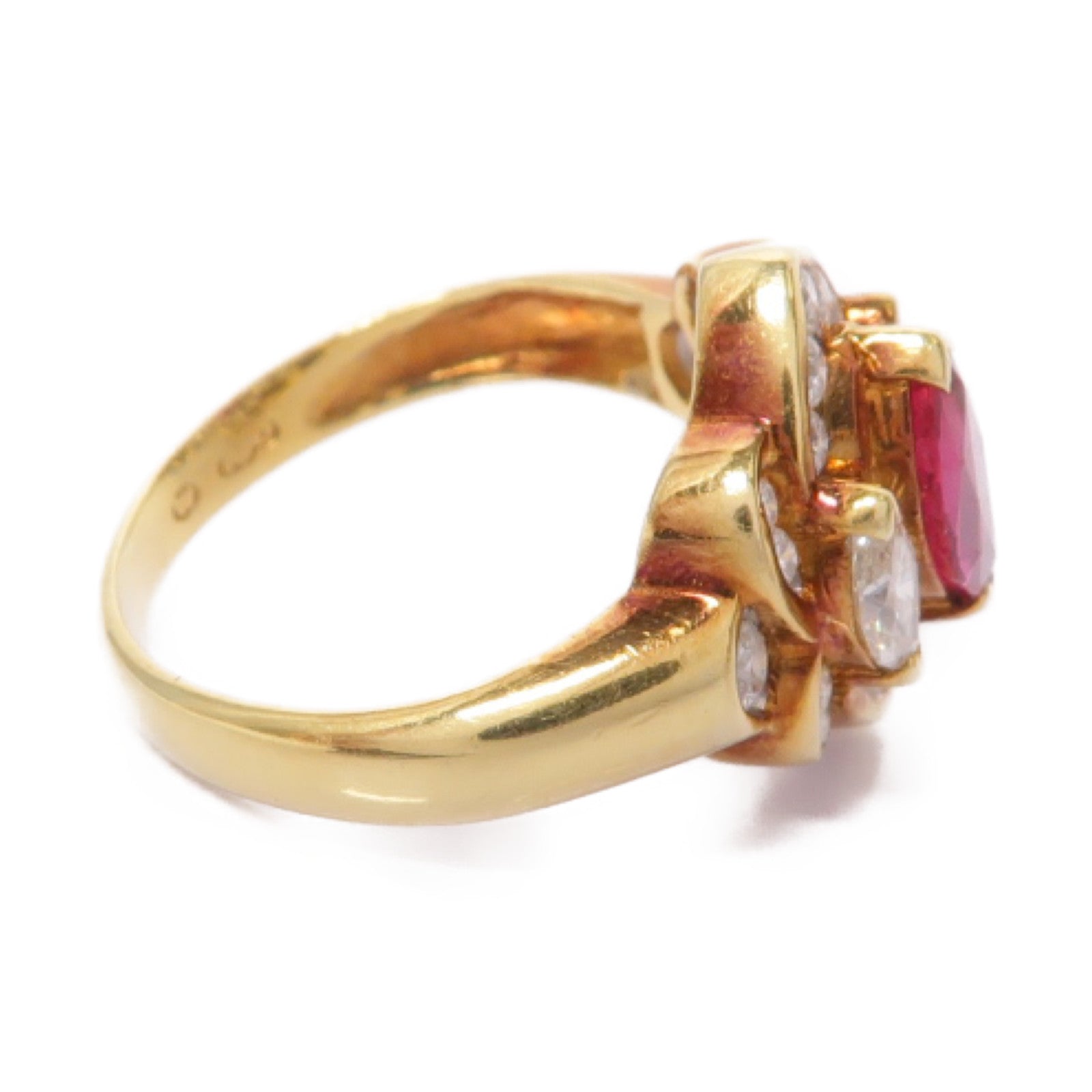 JEWELRY 【激減優惠】18K黃金Ruby Ring紅寶石戒指US#5