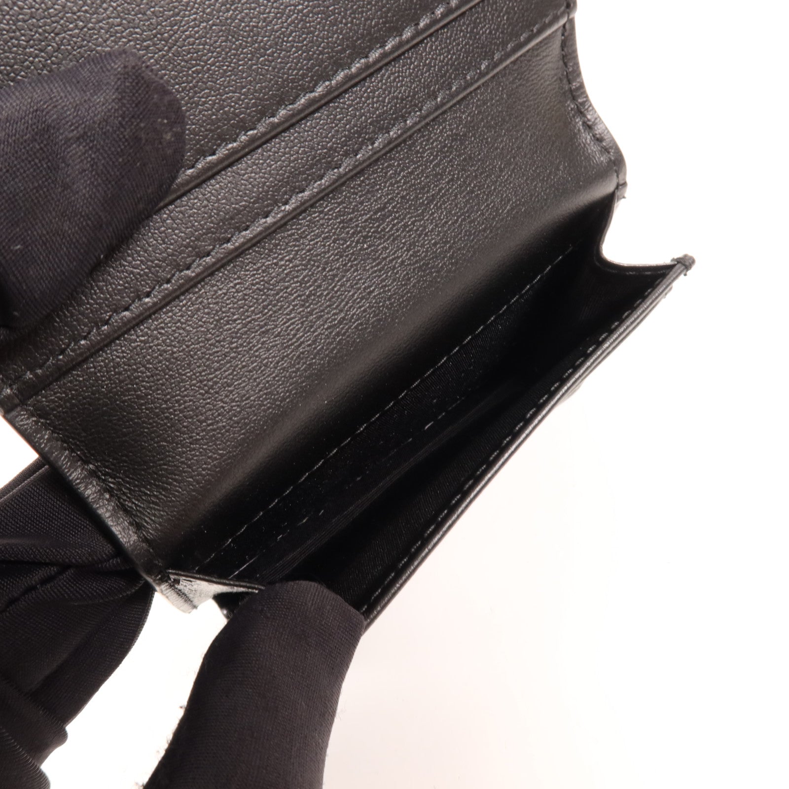 Dior 牛皮皮革Card Case銀扣卡片套