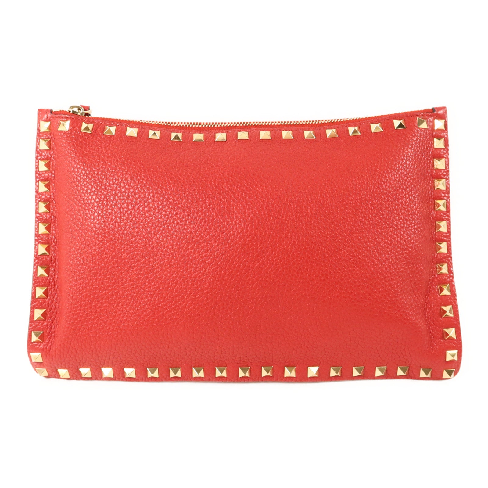 Valentino 牛皮皮革Pouch金扣小袋