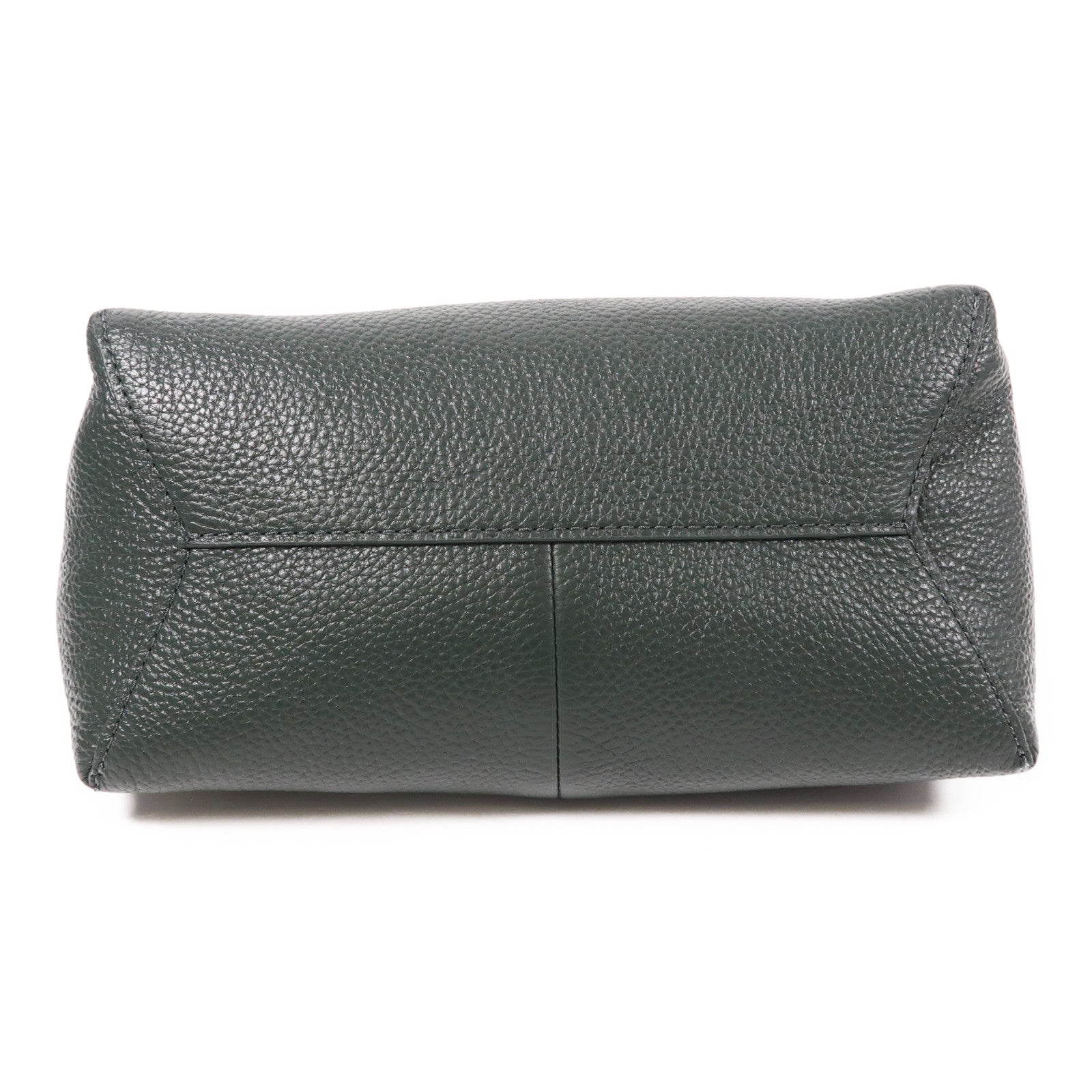 MARC JACOBS SHW Mini Sack Hand Bag Calfskin Leather Dark Green