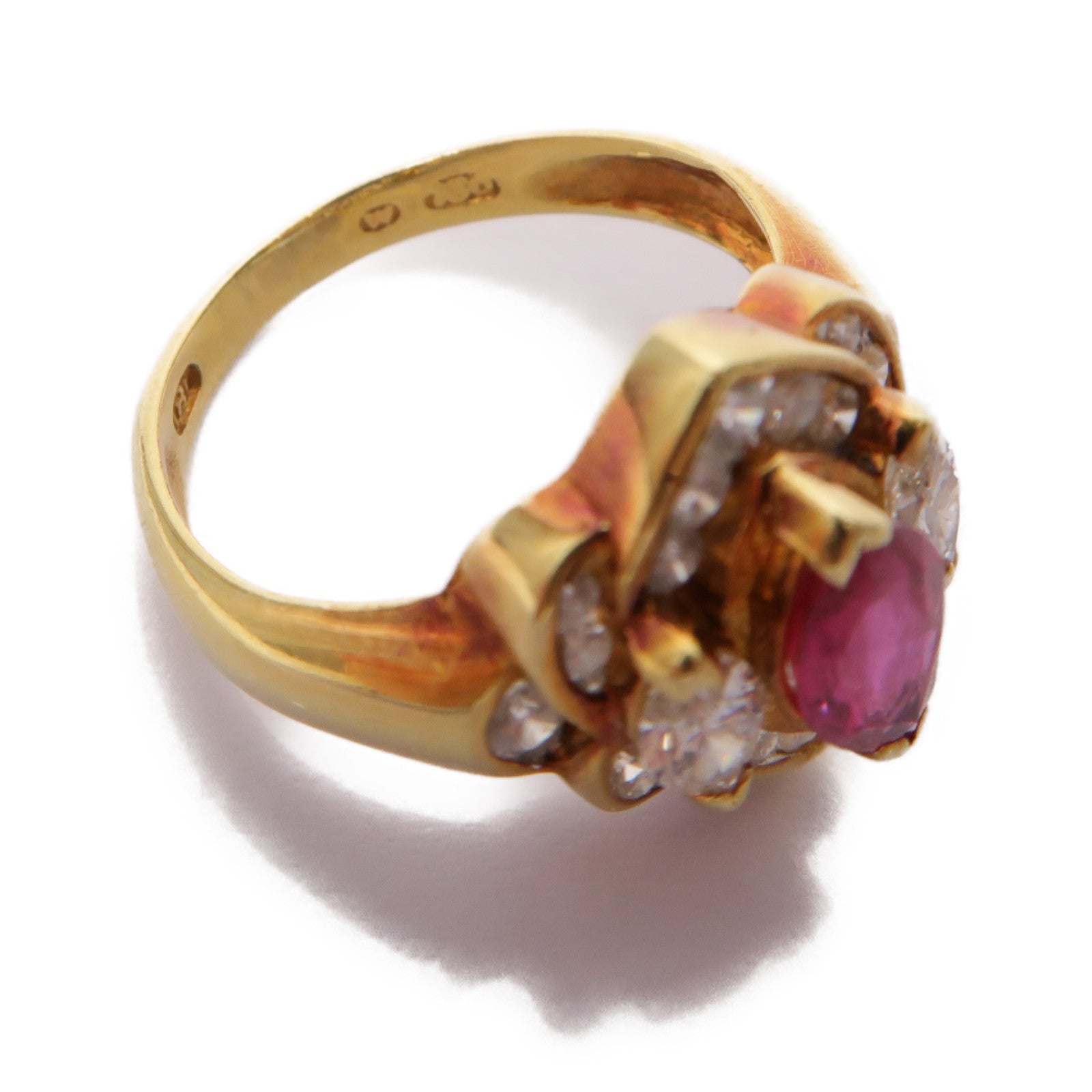 JEWELRY 【激減優惠】18K黃金Ruby Ring紅寶石戒指US#5