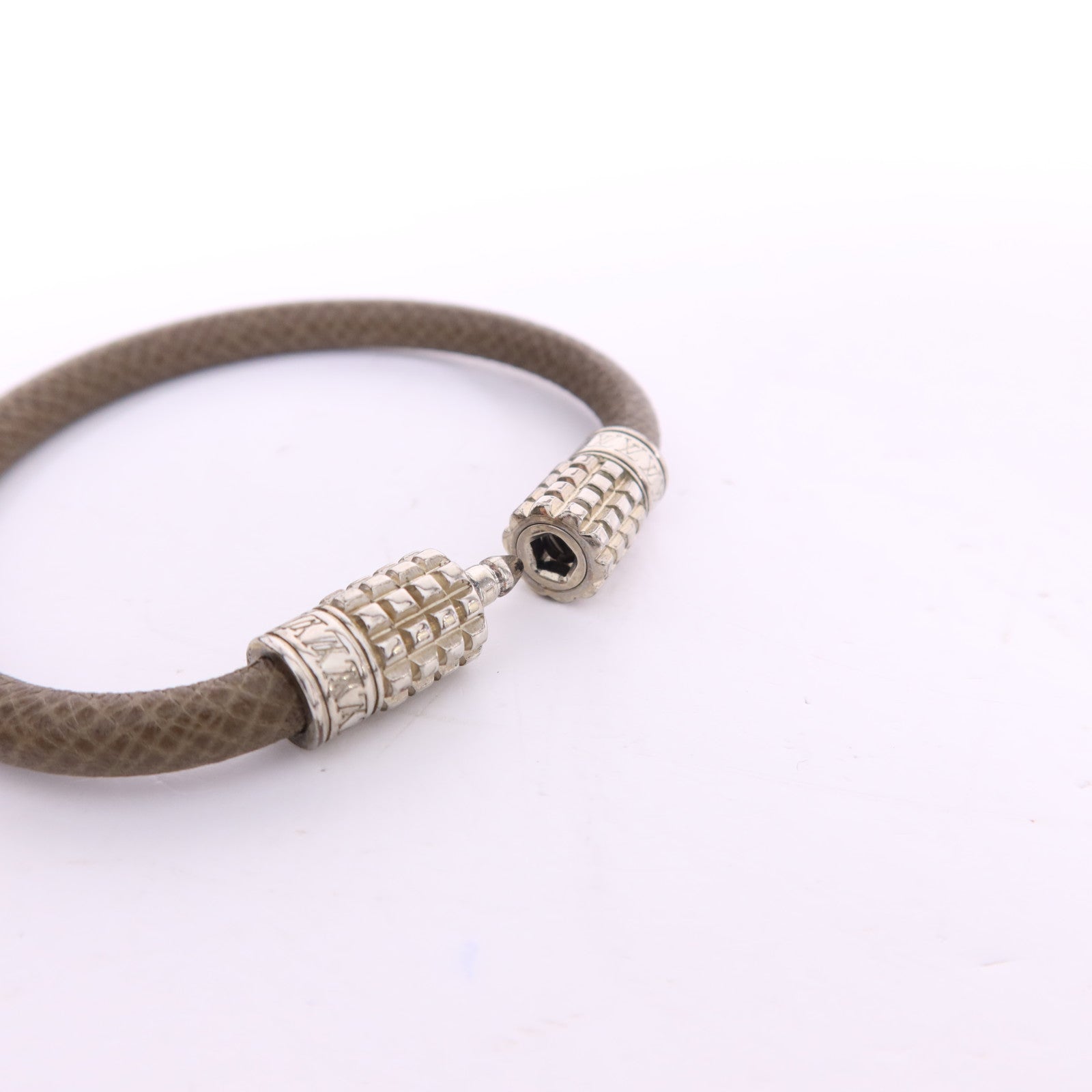 LOUIS VUITTON 皮革/金屬Digit Armband Bangle手鐲