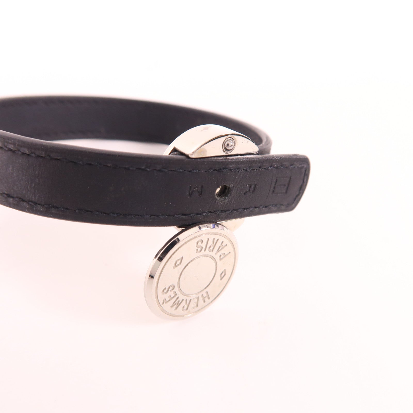 HERMES 【激減優惠】皮革/金屬Bangle手鐲Hermes#M