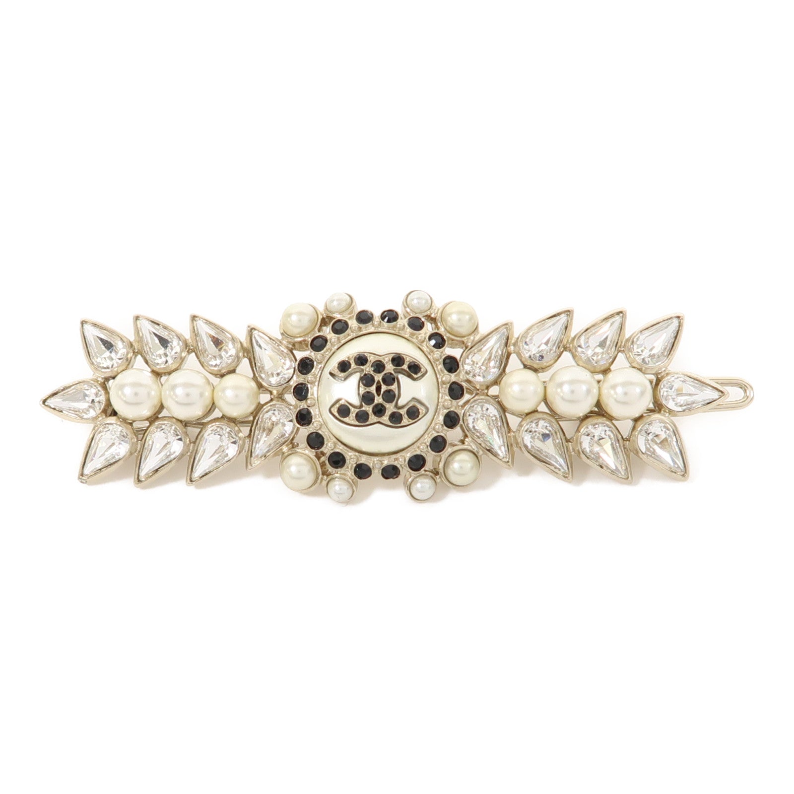 CHANEL 【激減優惠】金屬/PVC Crystal Hair Clip髮夾金色