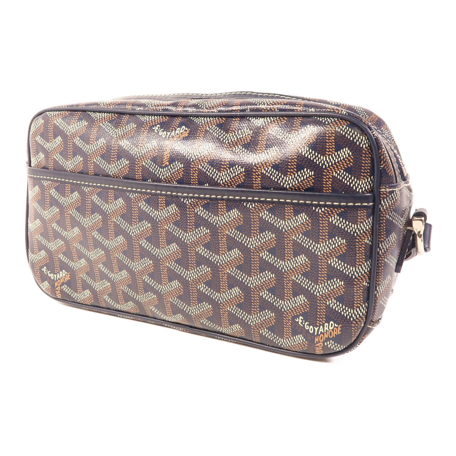 GOYARD 塗層帆布Cap Vert PM銀扣肩背袋