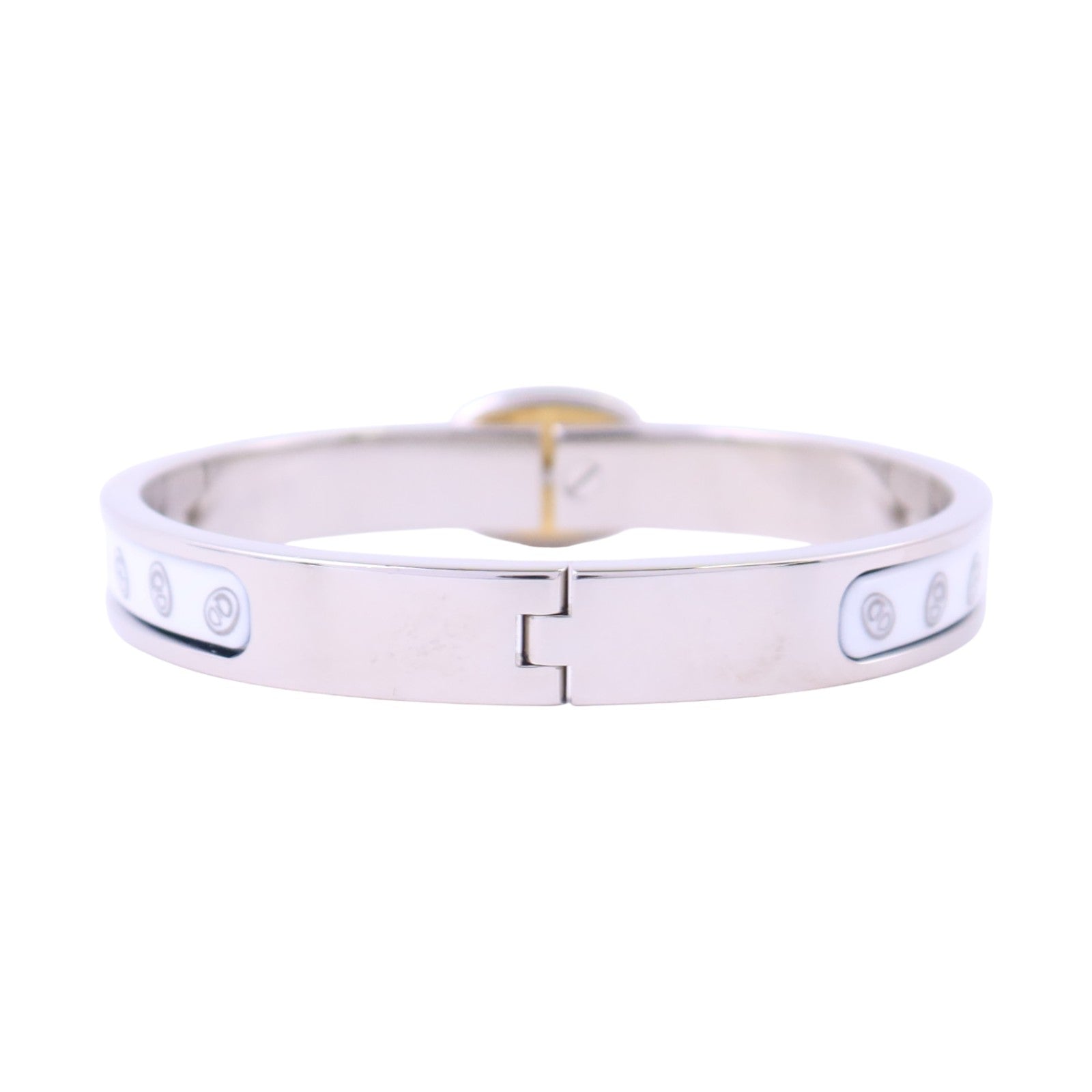HERMES 金屬/琺瑯Mini Clic Chaine D'Ancre Bracelet銀扣手鏈