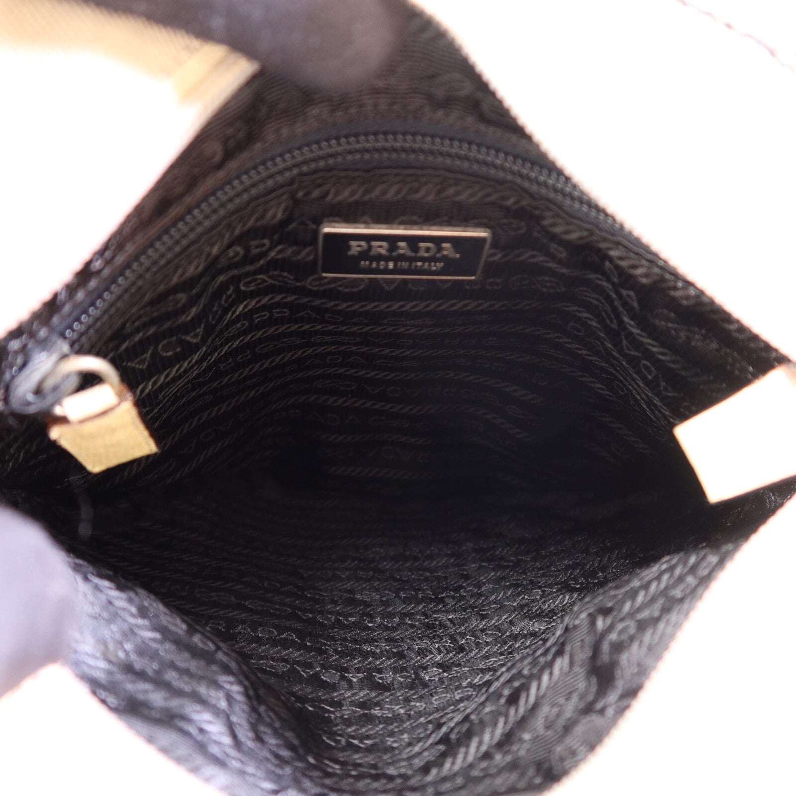PRADA 斜紋軟呢Tote Bag銀扣手挽袋