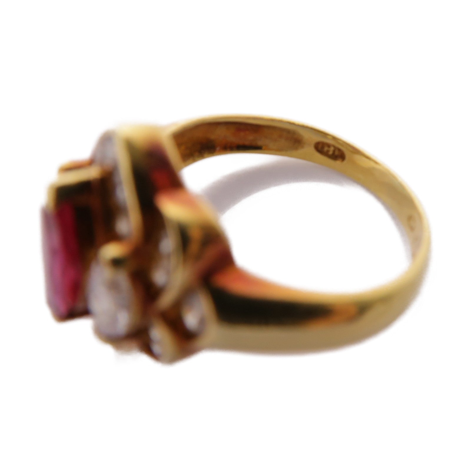 JEWELRY 【激減優惠】18K黃金Ruby Ring紅寶石戒指US#5