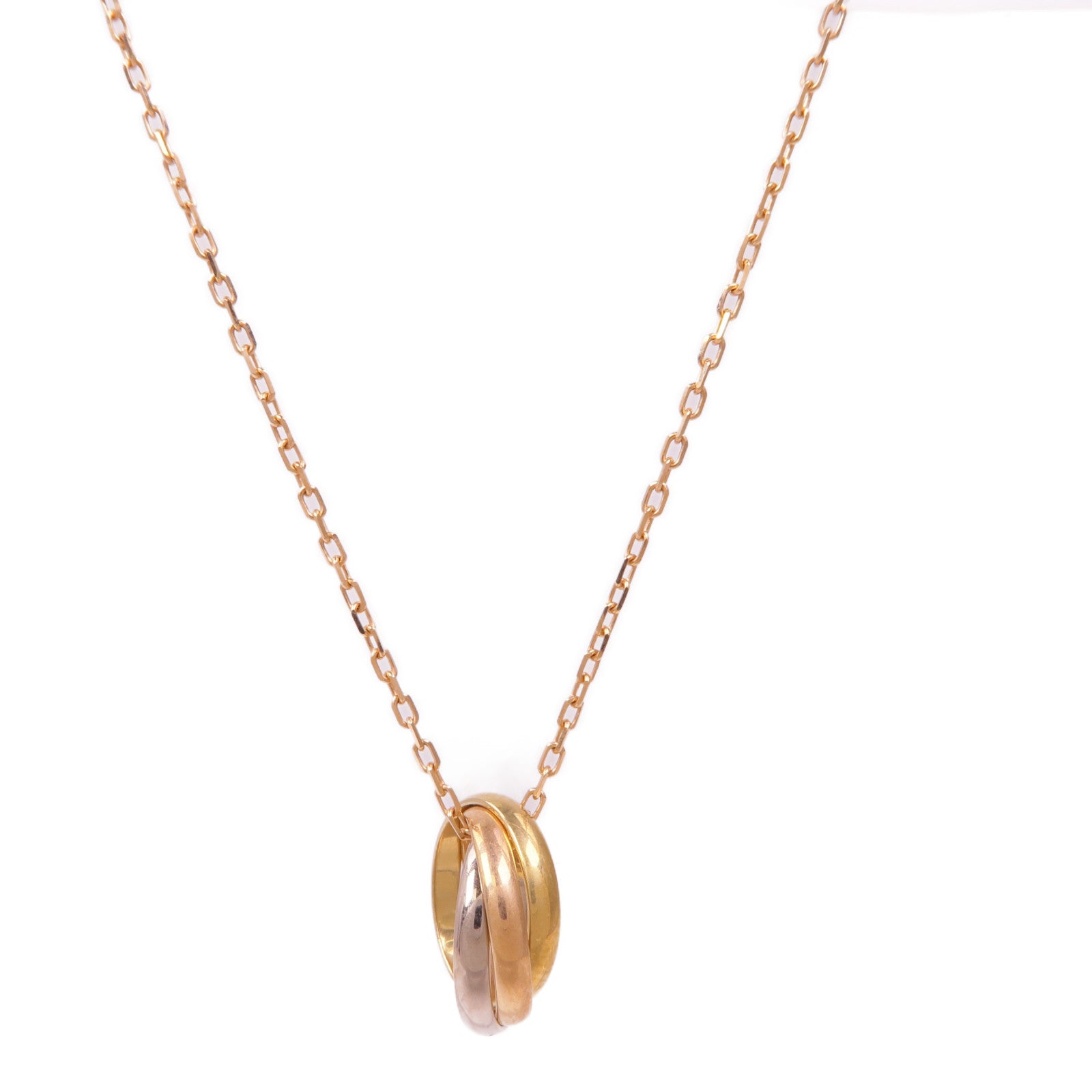CARTIER 18K黃金/白金/玫瑰金Trinity Necklace項鍊