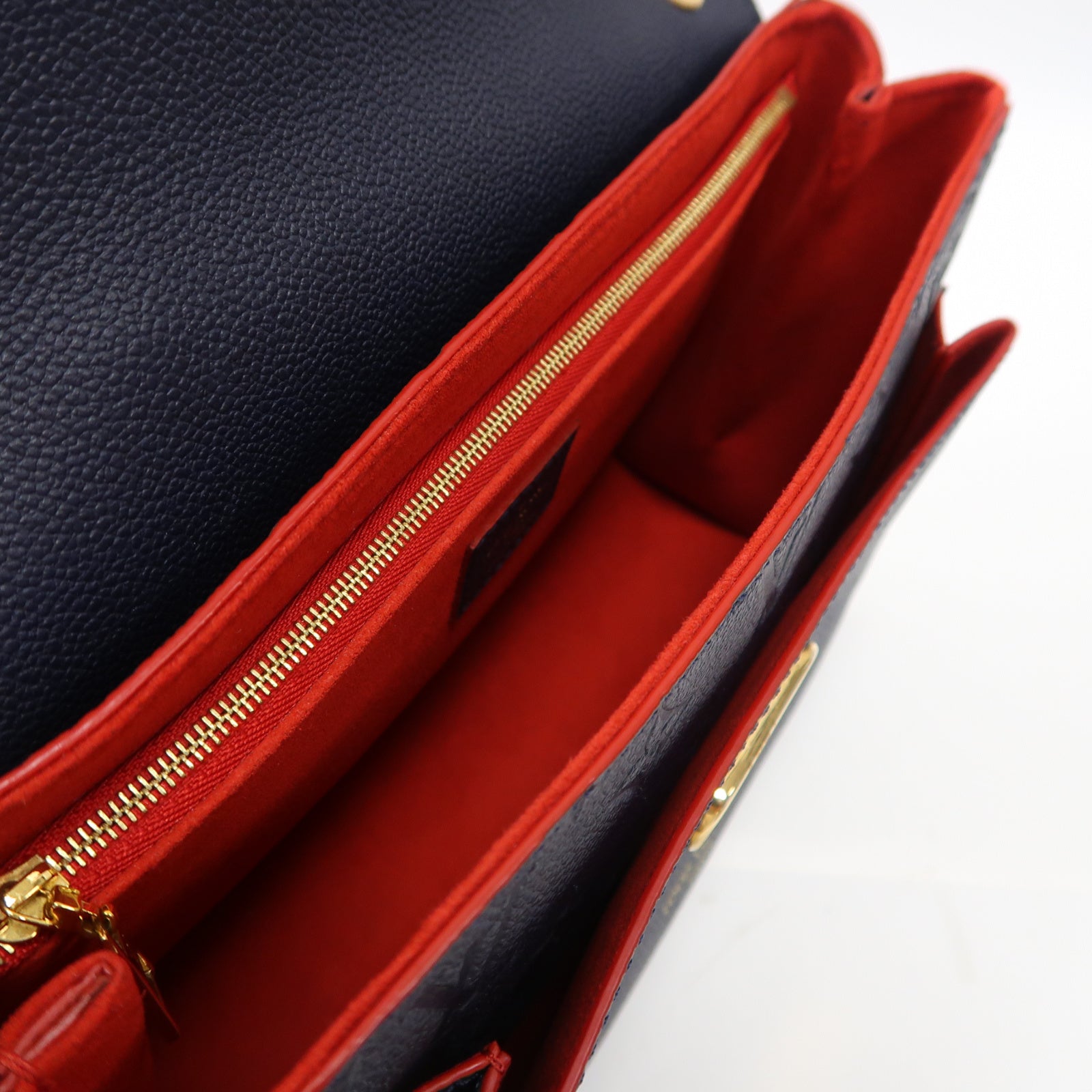 LOUIS VUITTON Monogram Empreinte Vavin PM金扣肩背袋藍色