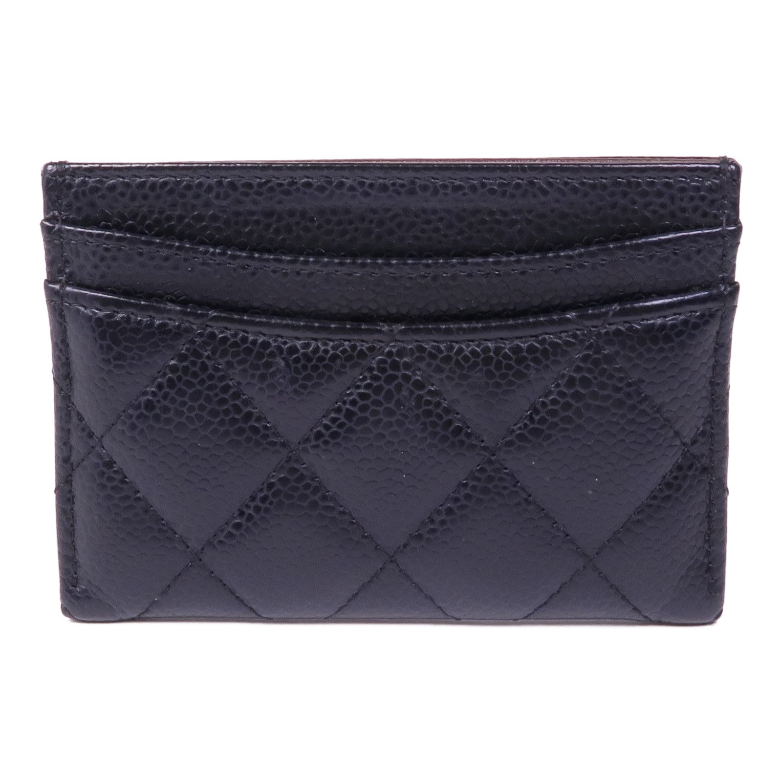 CHANEL 牛皮皮革Card Case銀扣卡片套