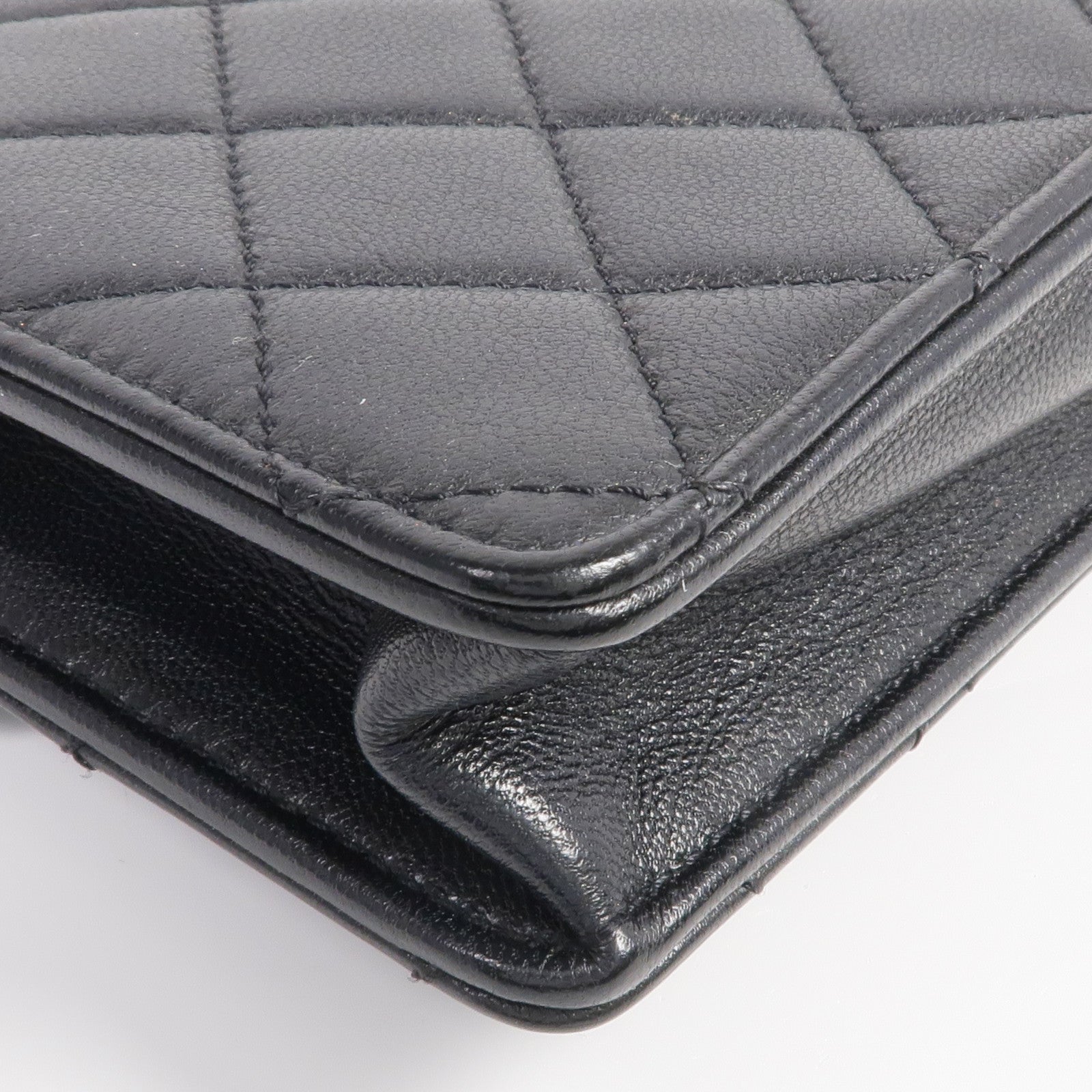 CHANEL 牛皮皮革Chain Shoulder金扣鏈帶肩背袋