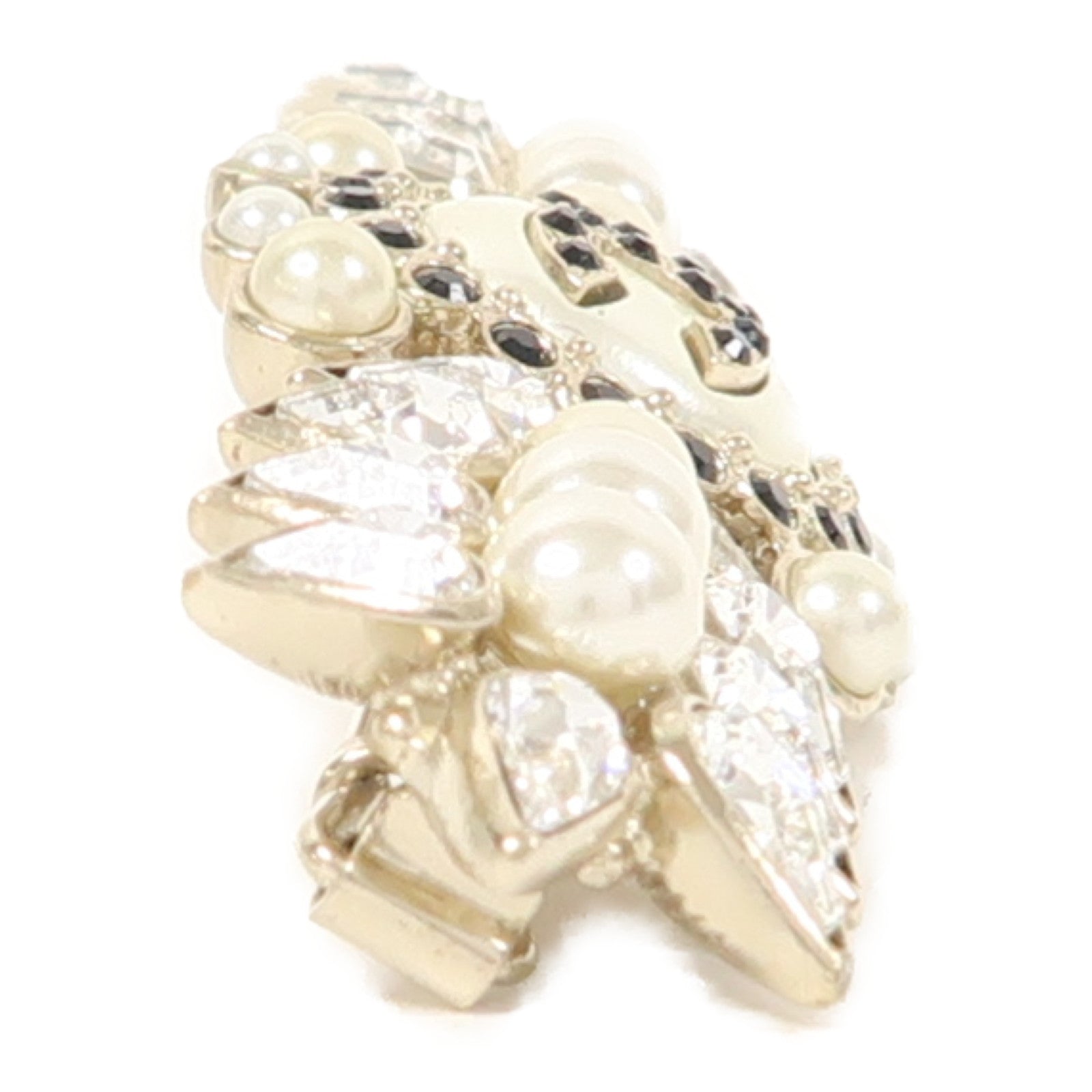 CHANEL 【激減優惠】金屬/PVC Crystal Hair Clip髮夾金色