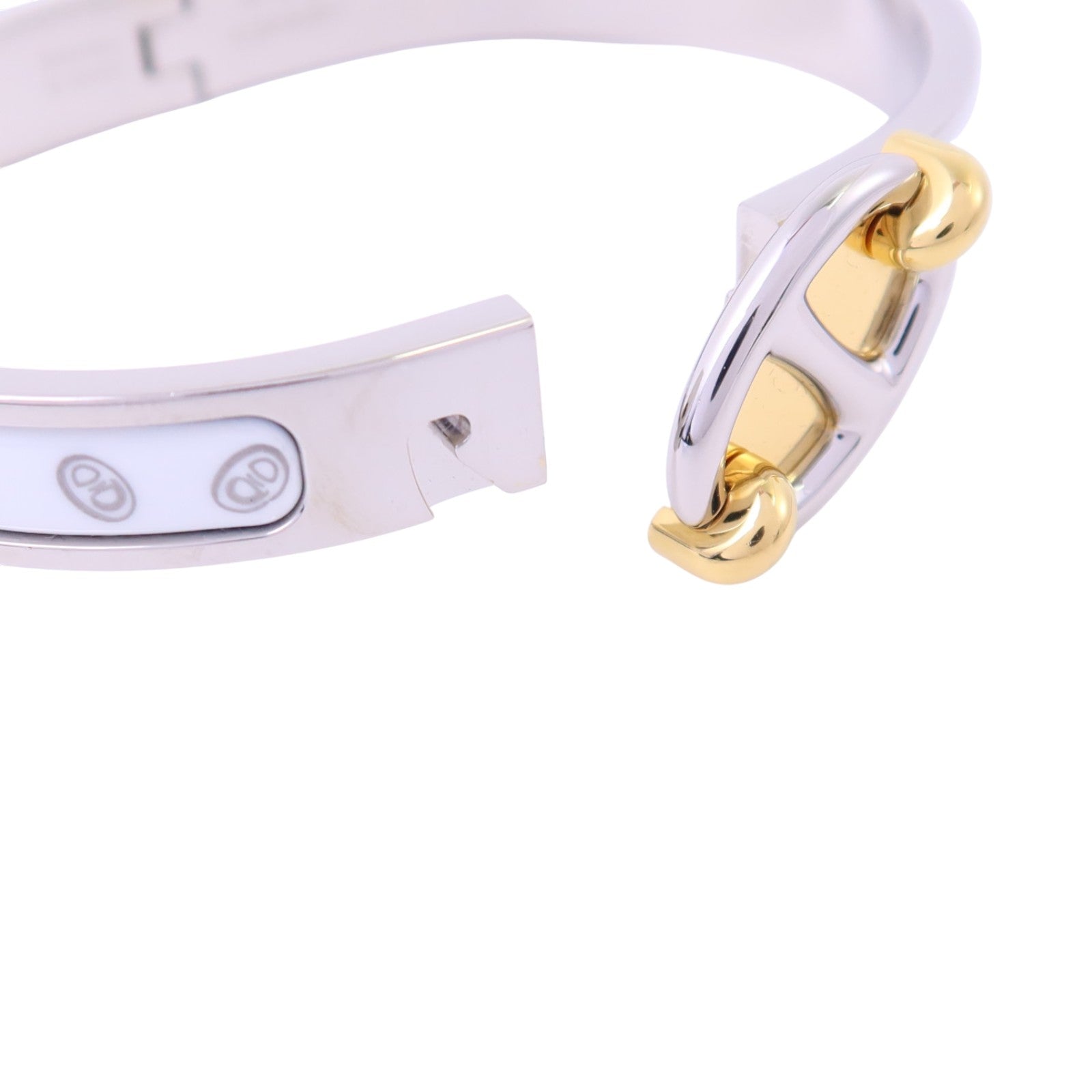 HERMES 金屬/琺瑯Mini Clic Chaine D'Ancre Bracelet銀扣手鏈