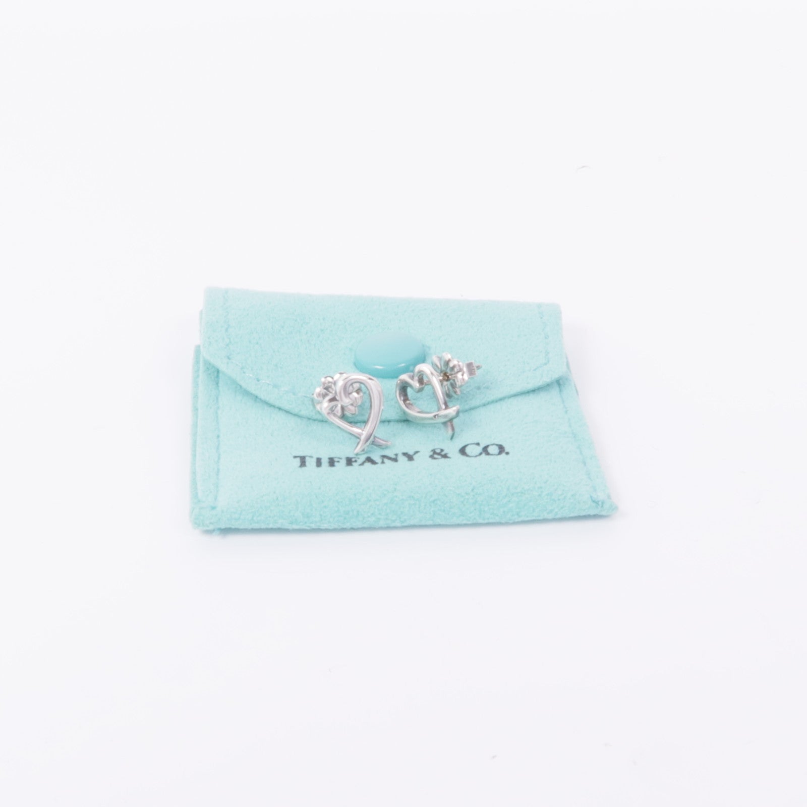TIFFANY＆CO 925純銀Loving Heart Earrings耳環