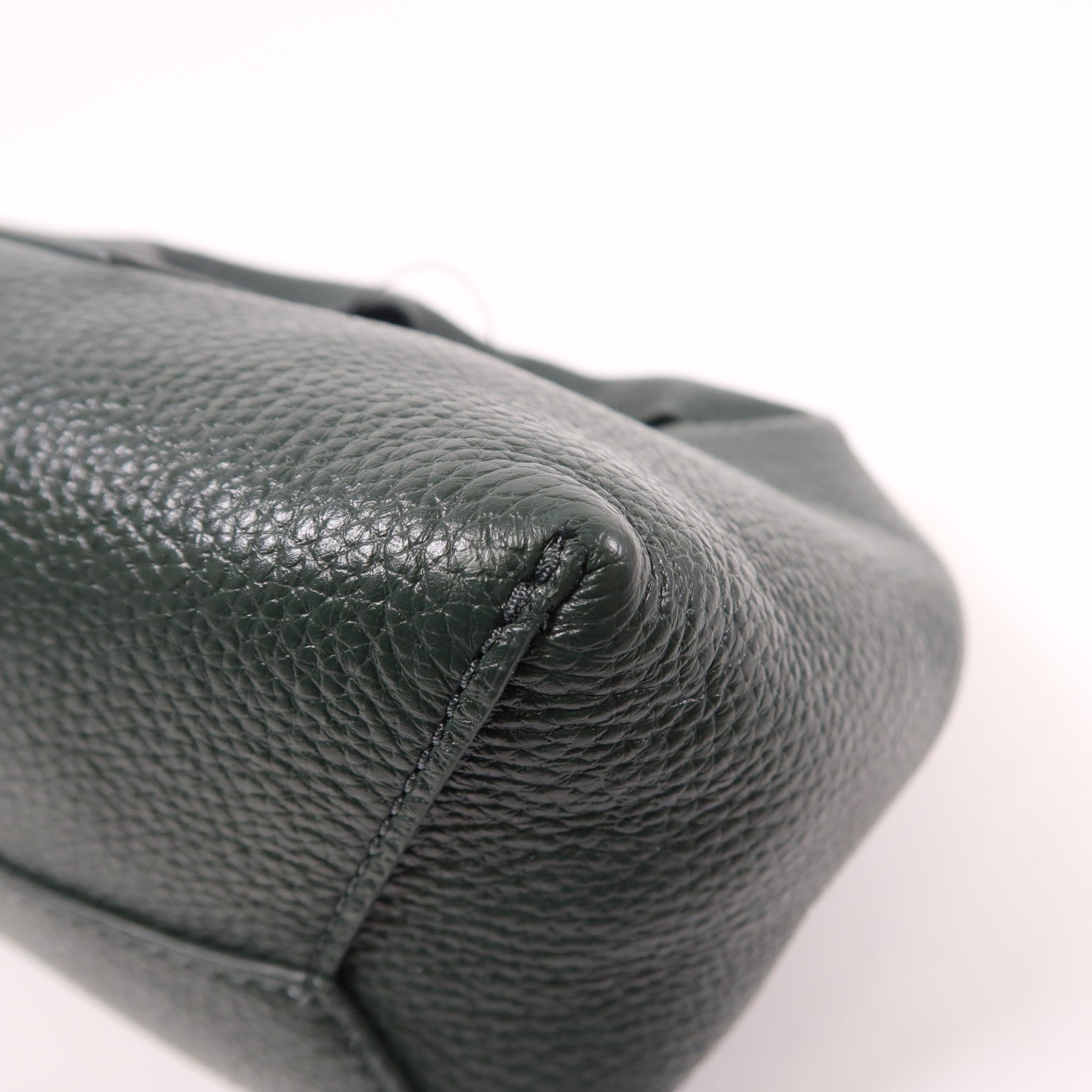 MARC JACOBS SHW Mini Sack Hand Bag Calfskin Leather Dark Green