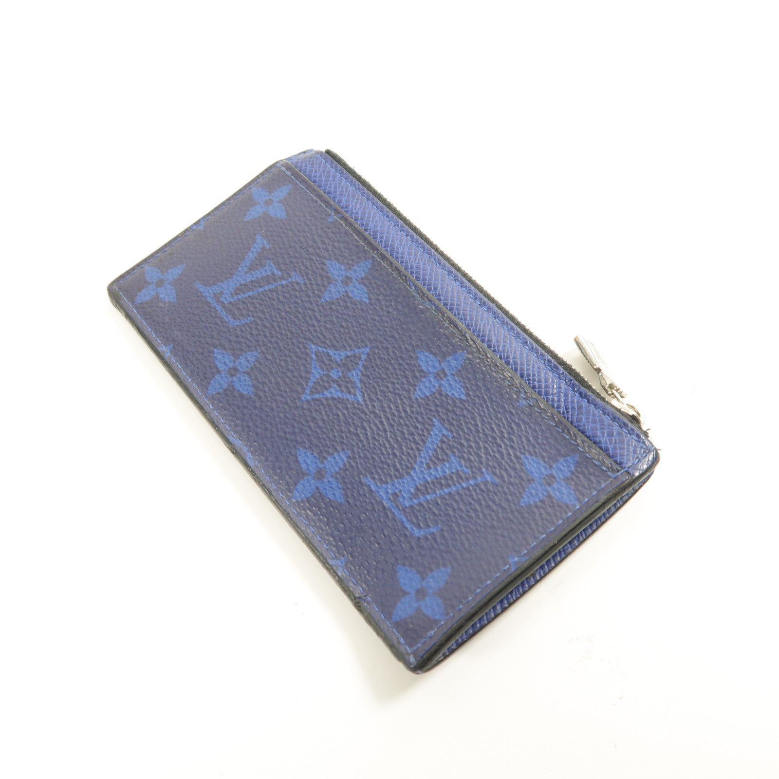 LOUIS VUITTON Monogram/Taiga Taigarama銀扣卡片套