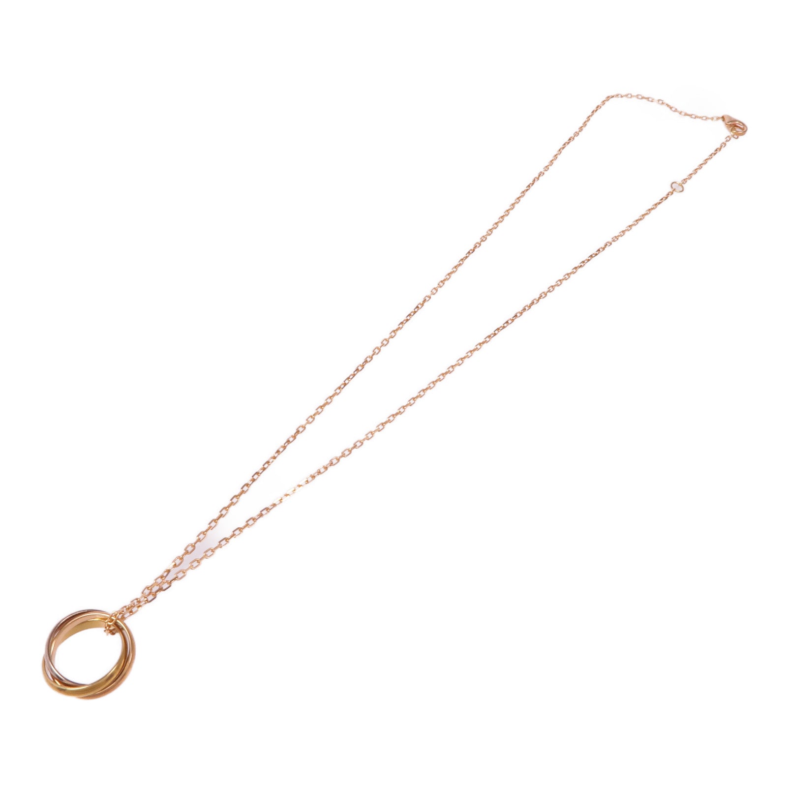 CARTIER 18K黃金/白金/玫瑰金Trinity Necklace項鍊