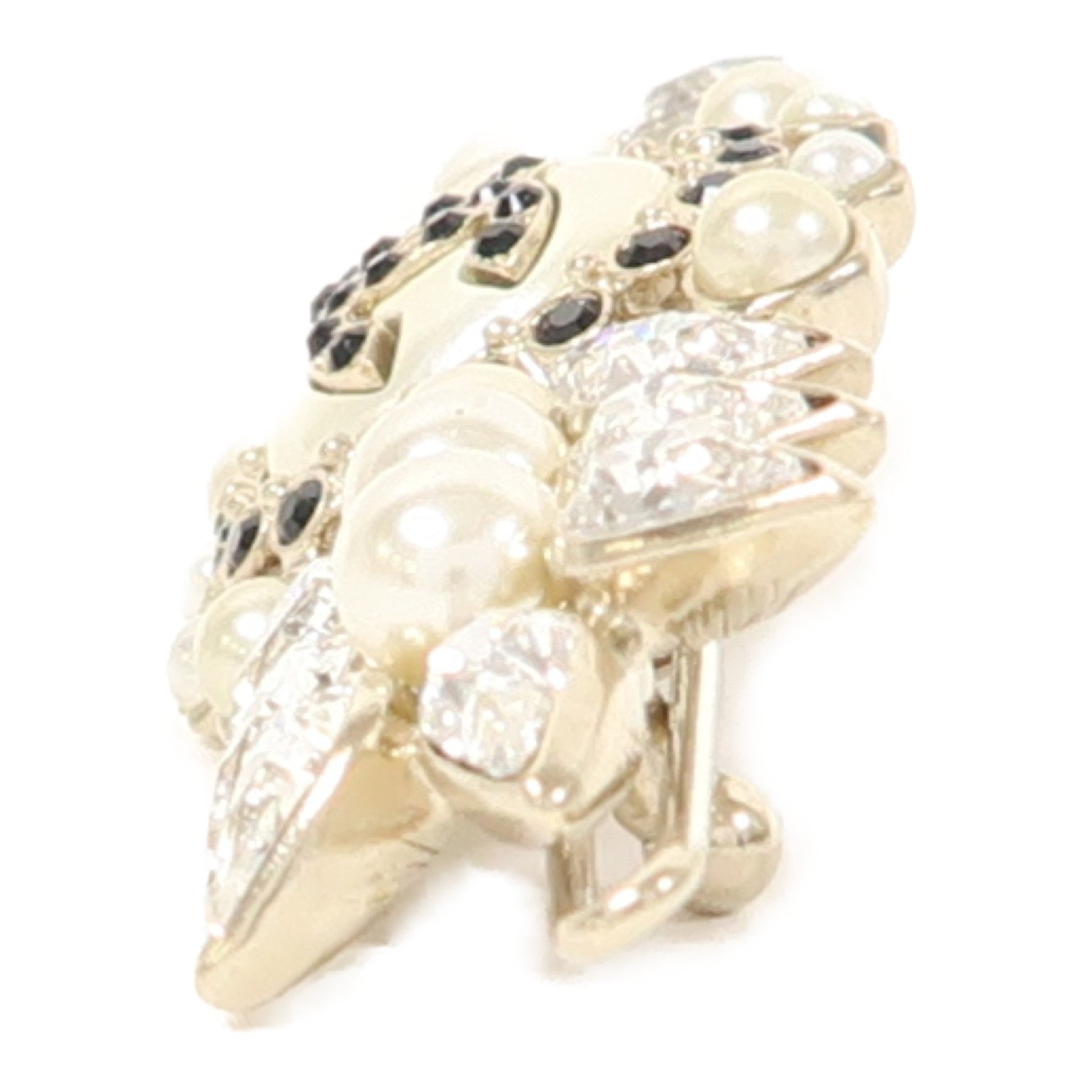 CHANEL 【激減優惠】金屬/PVC Crystal Hair Clip髮夾金色
