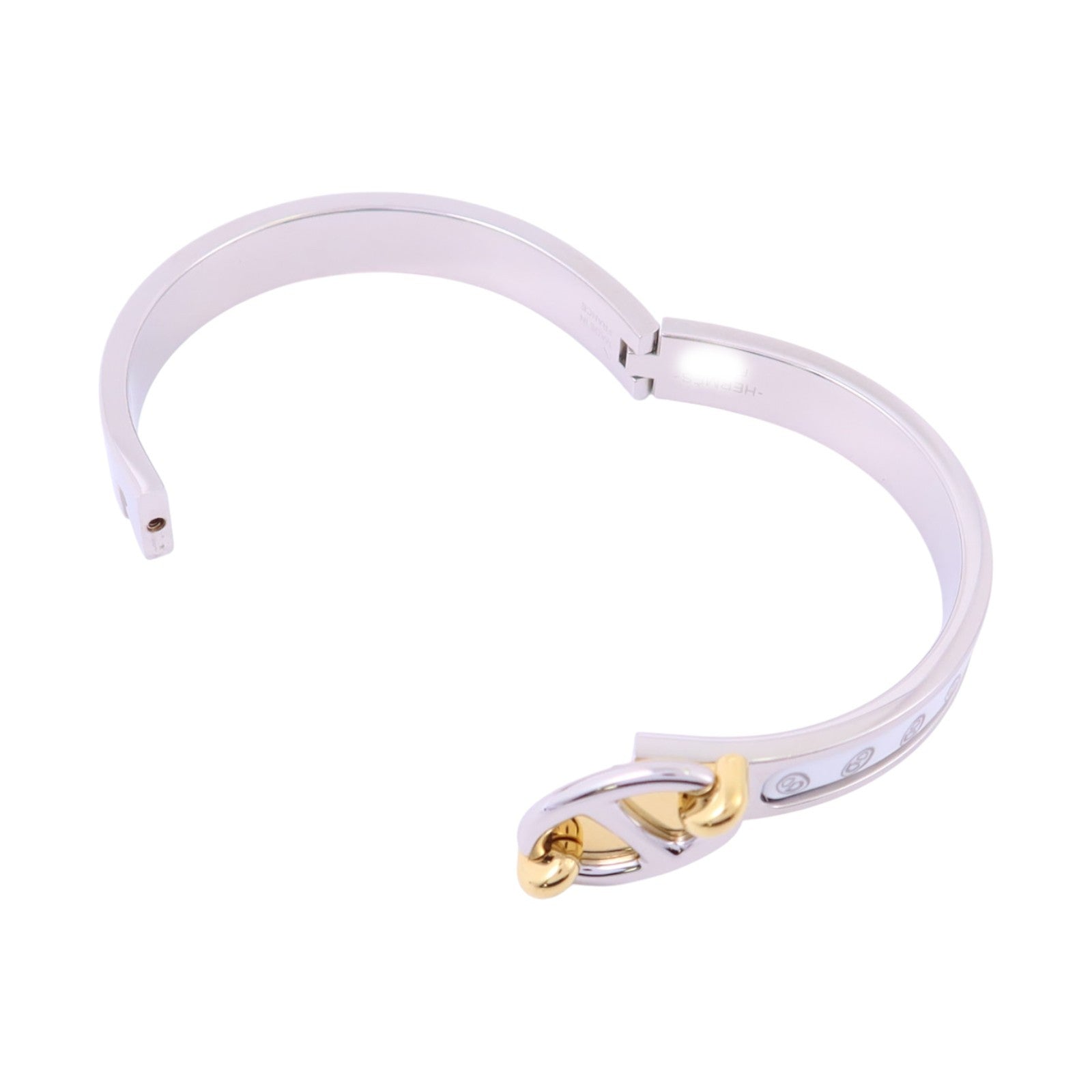 HERMES 金屬/琺瑯Mini Clic Chaine D'Ancre Bracelet銀扣手鏈
