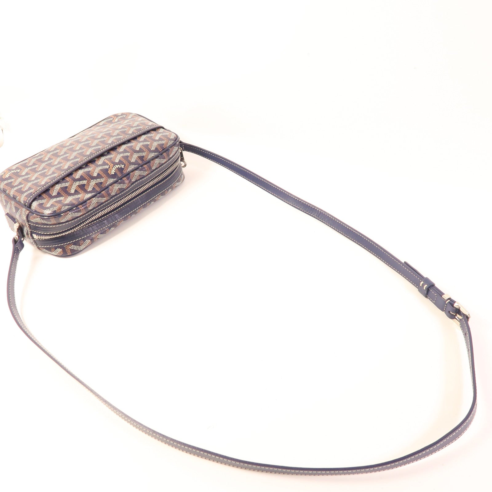 GOYARD 塗層帆布Cap Vert PM銀扣肩背袋
