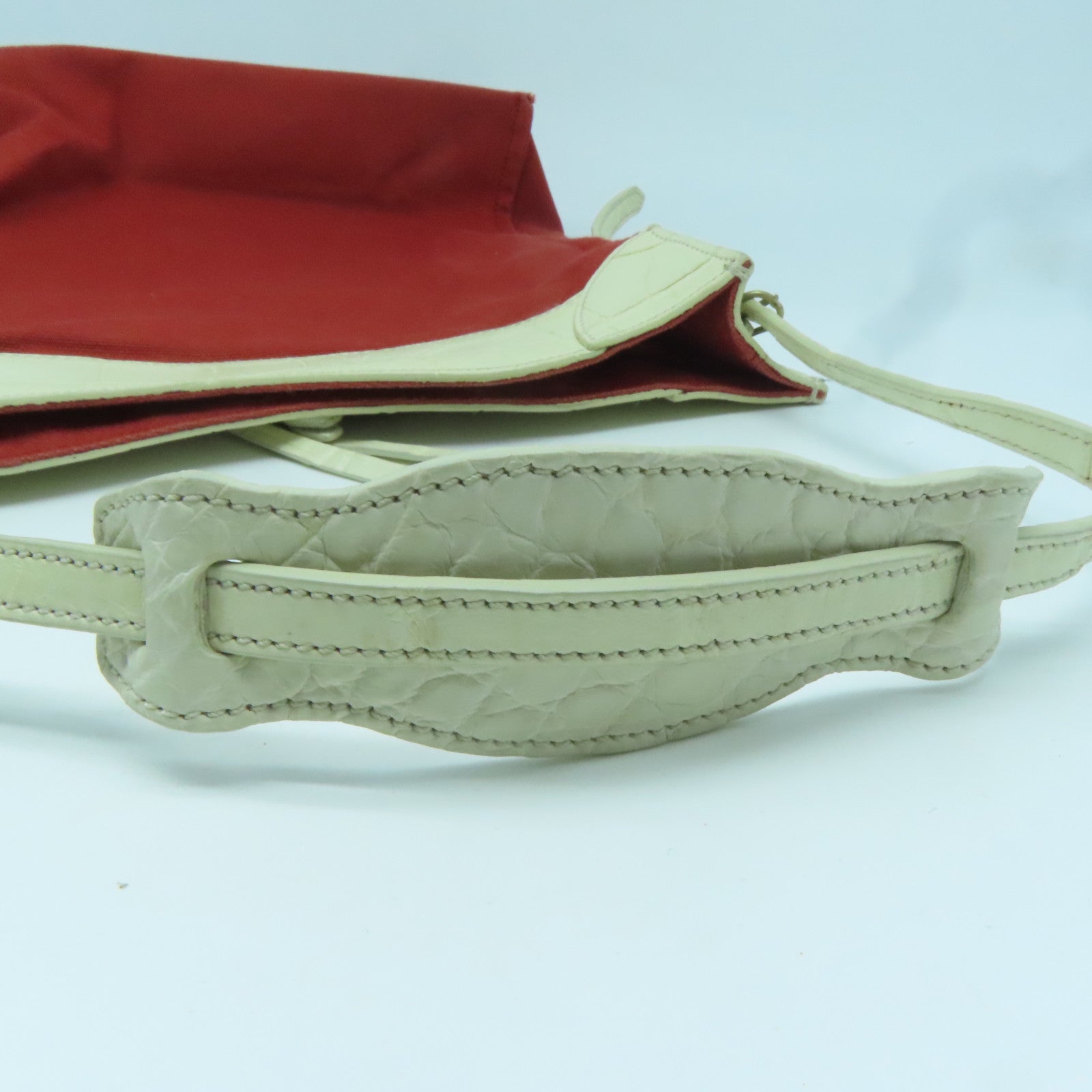 BALENCIAGA 【激減優惠】帆布/皮革Tote Bag銀扣肩背袋紅色/白色