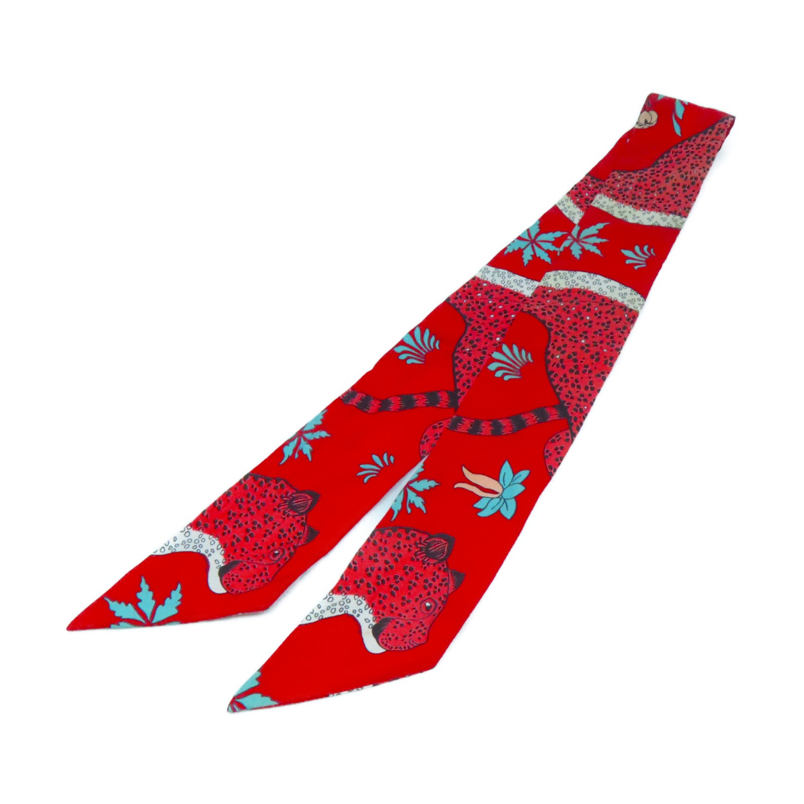 HERMES 【激減優惠】絲質Twilly絲巾粉紅色