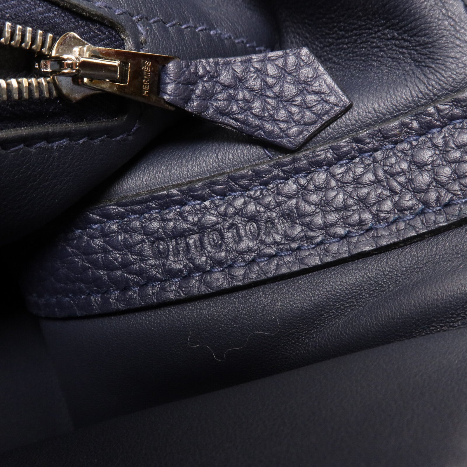 HERMES Clemence皮革/Swift皮革24/24 29cm手挽肩背兩用袋Bleu Indigo/Bordraux