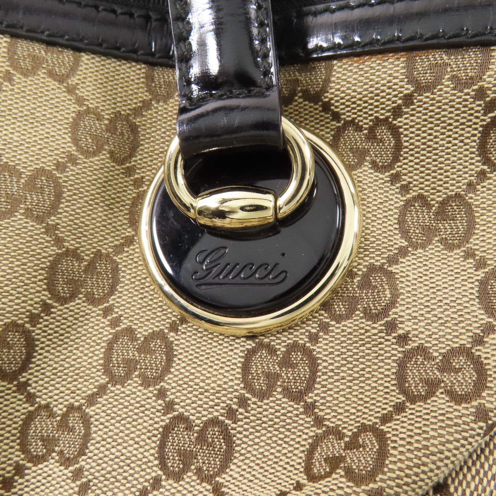 GUCCI 帆布Handbag金扣手挽袋
