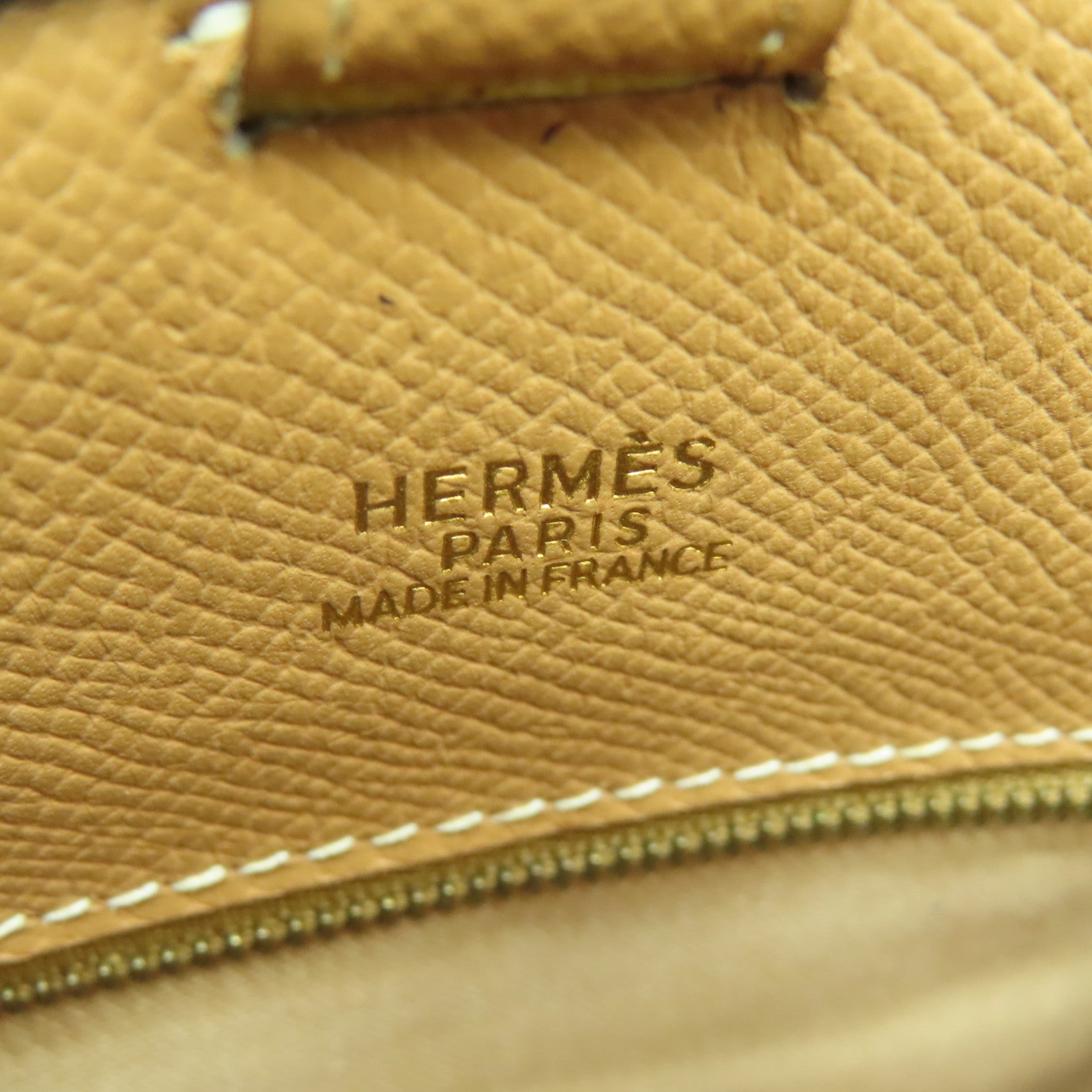 HERMES 【清倉大減價】Epsom皮革Shoulder Bag金扣手挽肩背兩用袋啡色
