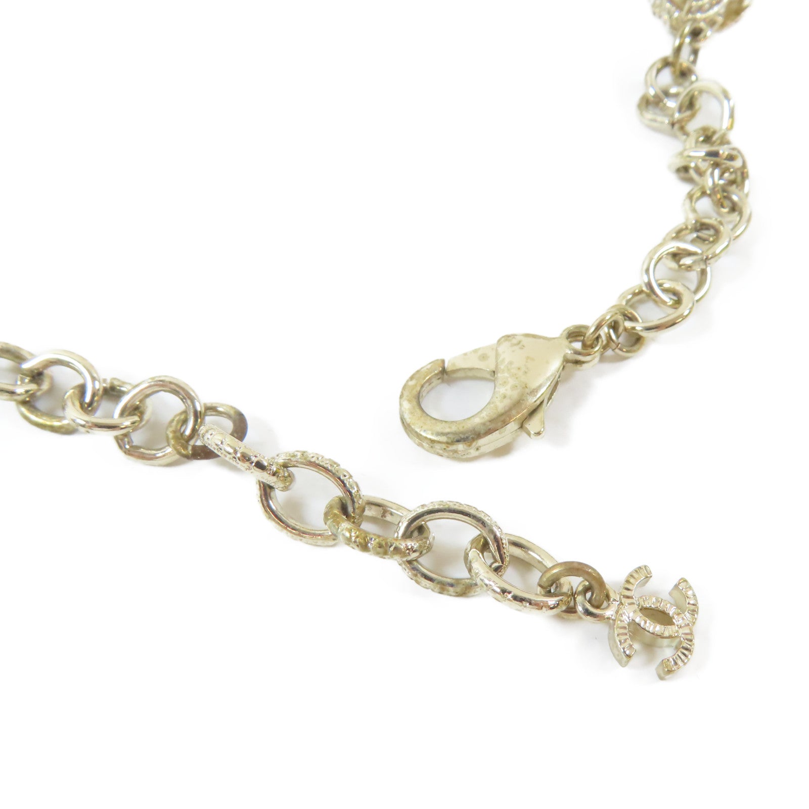 CHANEL 金屬Crystal Ball Necklace項鍊金色