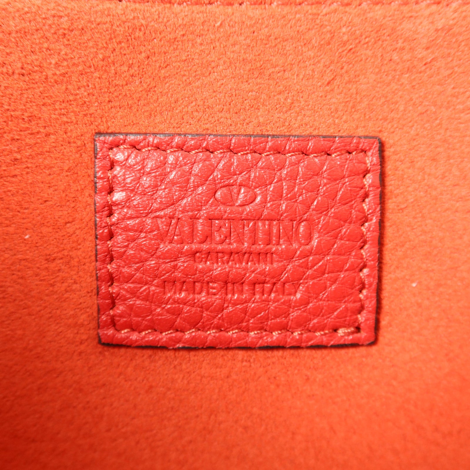 Valentino 牛皮皮革Pouch金扣小袋