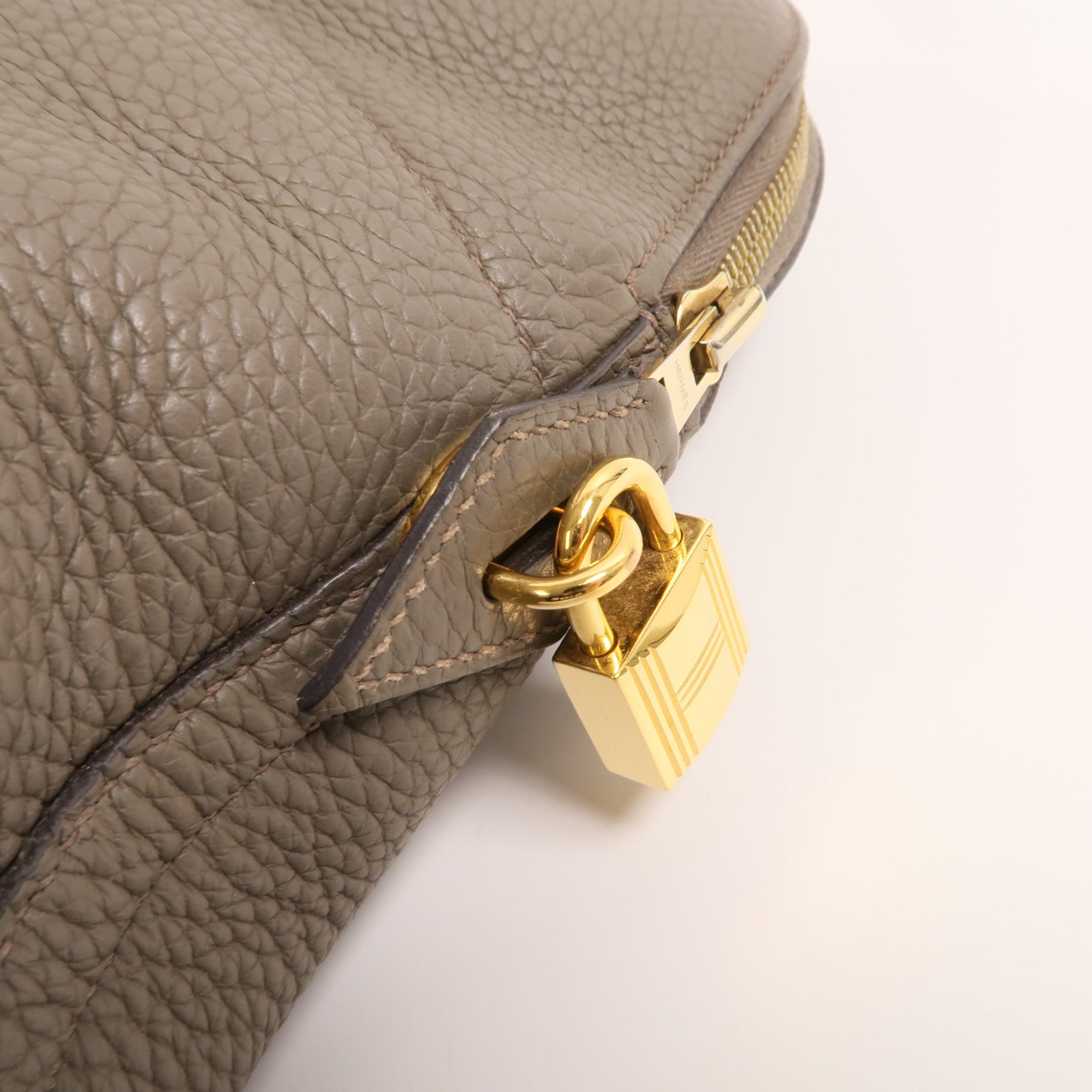 HERMES Togo皮革Bolide 31手挽袋Etain