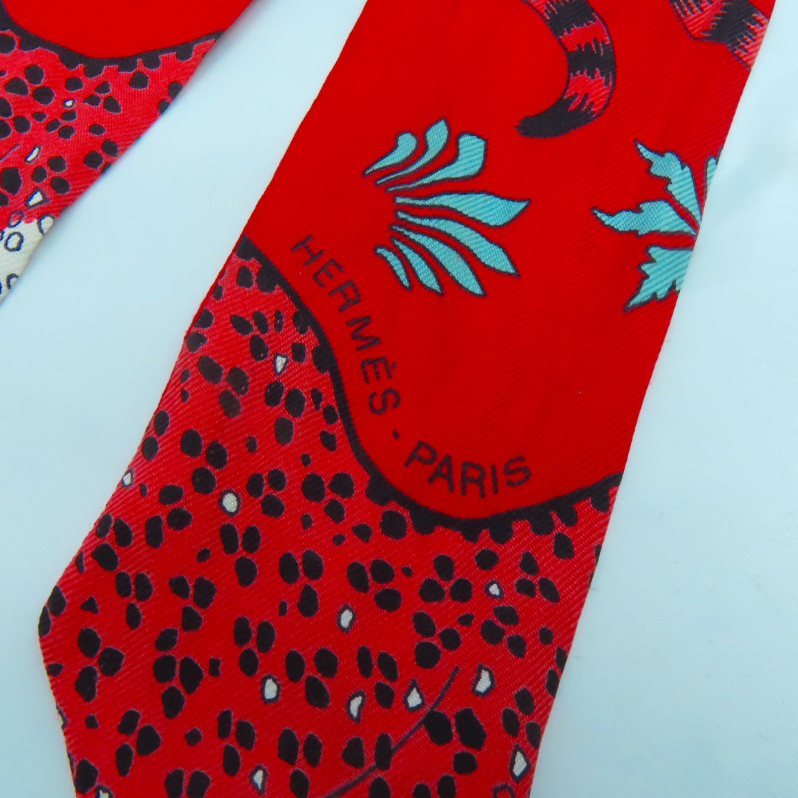 HERMES 【激減優惠】絲質Twilly絲巾粉紅色