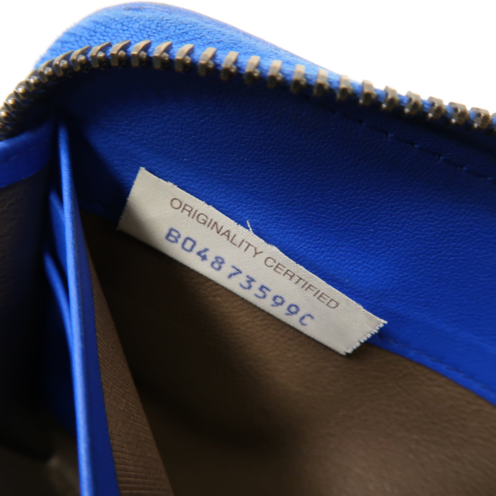 BOTTEGA VENETA 羊皮皮革Long Wallet金扣/銀扣長錢包藍色