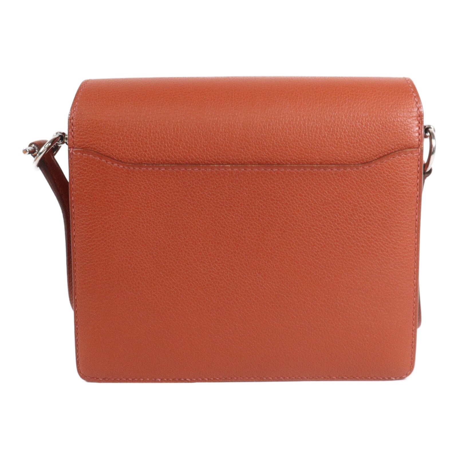 HERMES Evercolor皮革Mini Roulis肩背袋Brique/Caramel
