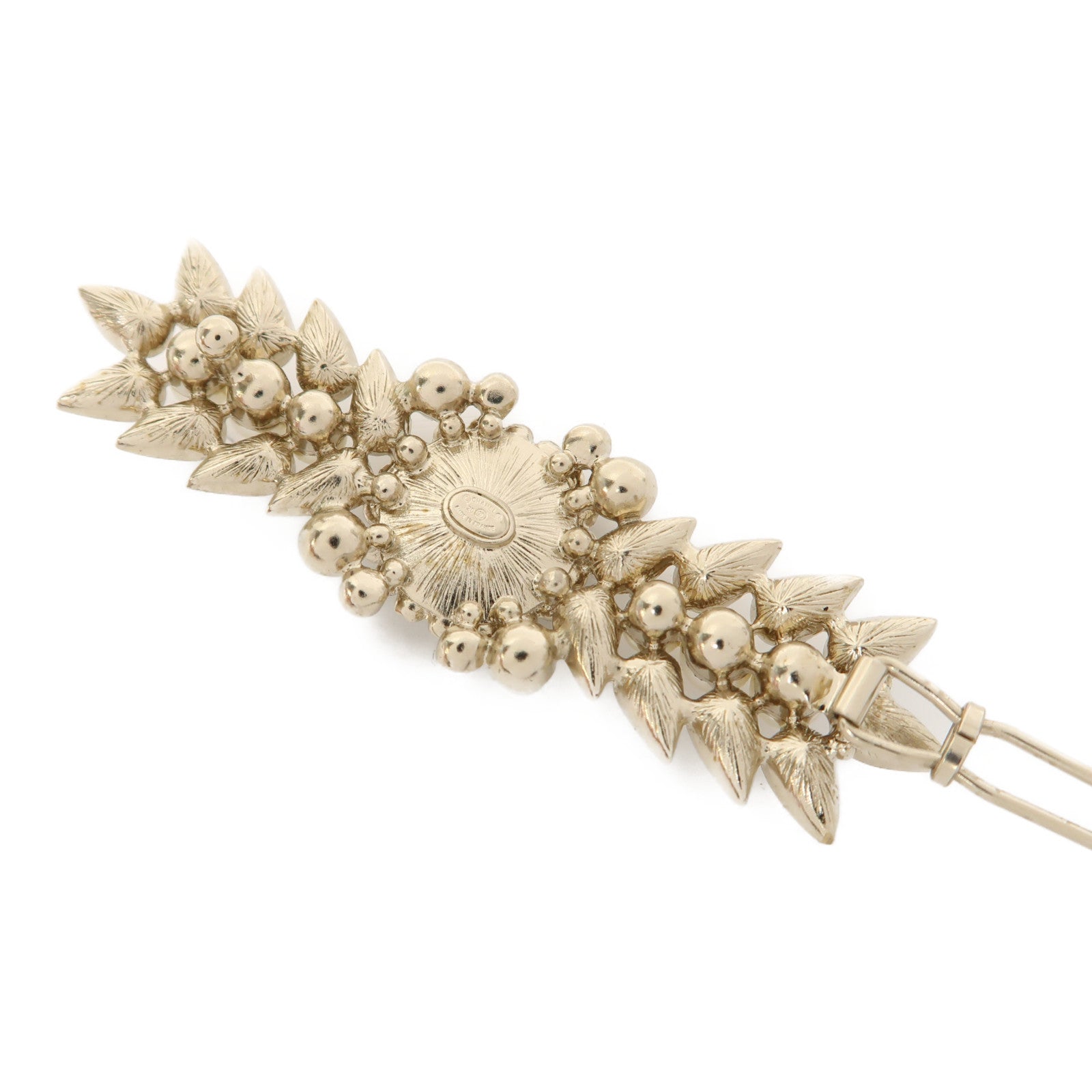 CHANEL 【激減優惠】金屬/PVC Crystal Hair Clip髮夾金色