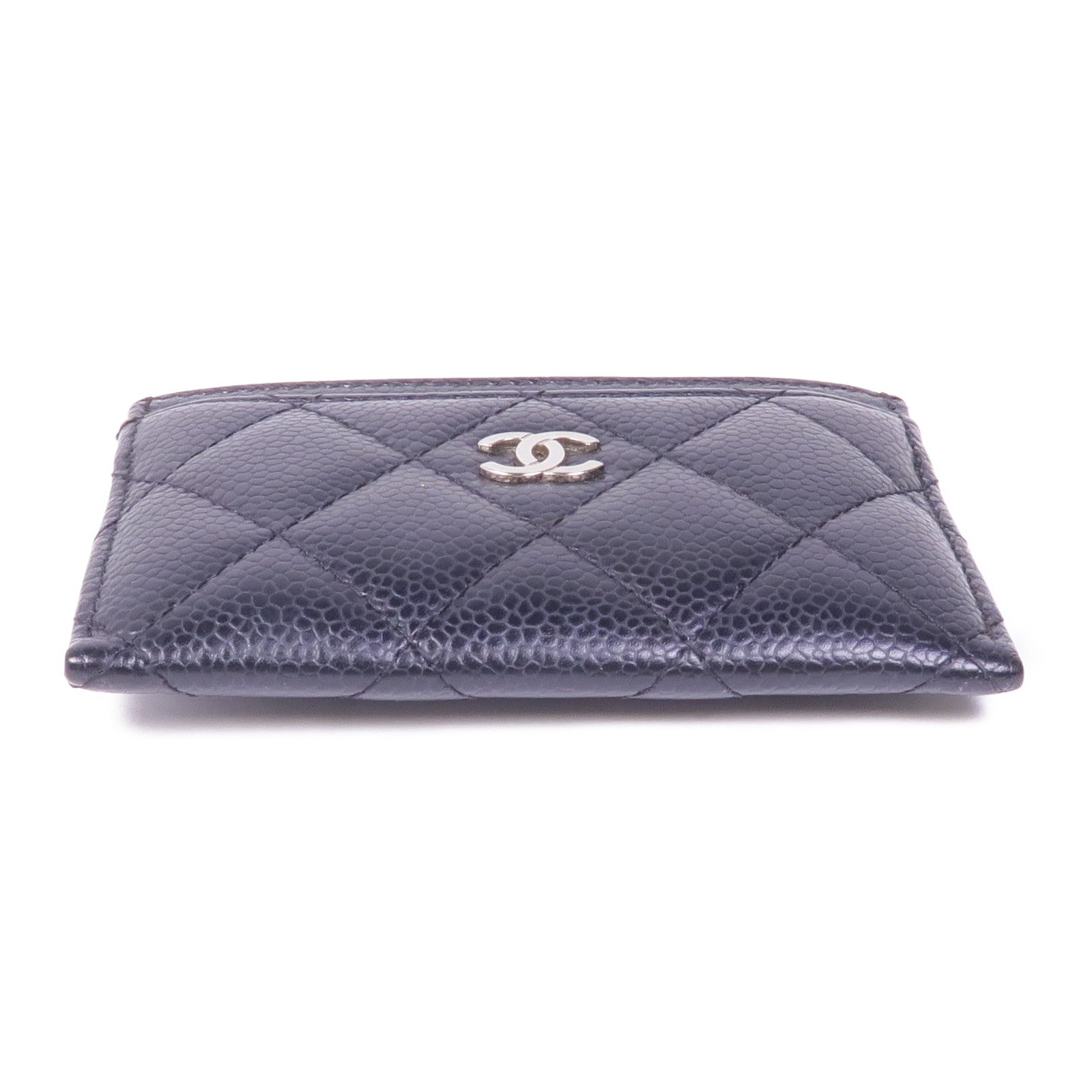 CHANEL 牛皮皮革Card Case銀扣卡片套