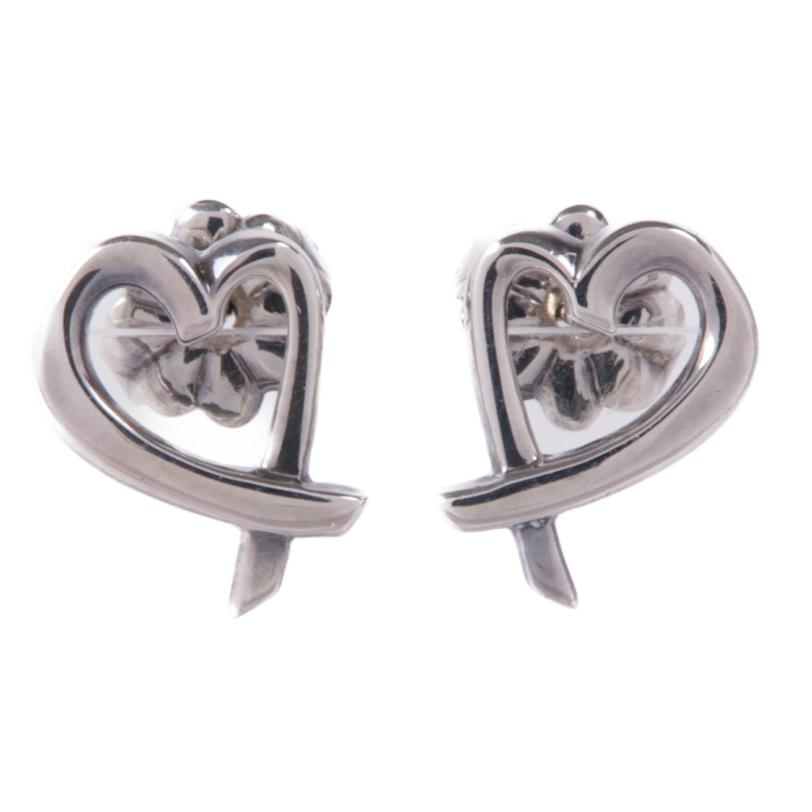 TIFFANY＆CO 925純銀Loving Heart Earrings耳環