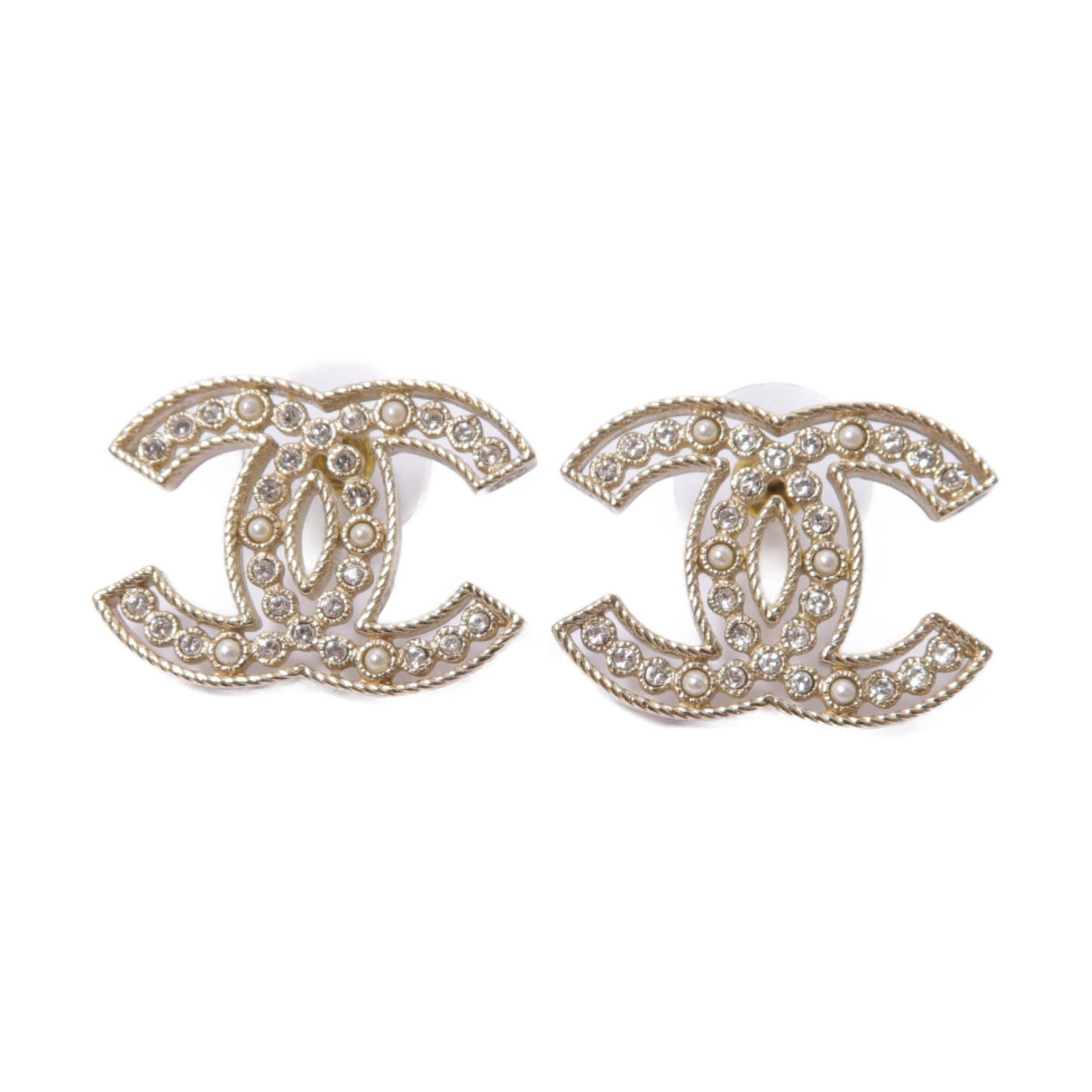 CHANEL 金屬Earrings耳環金色