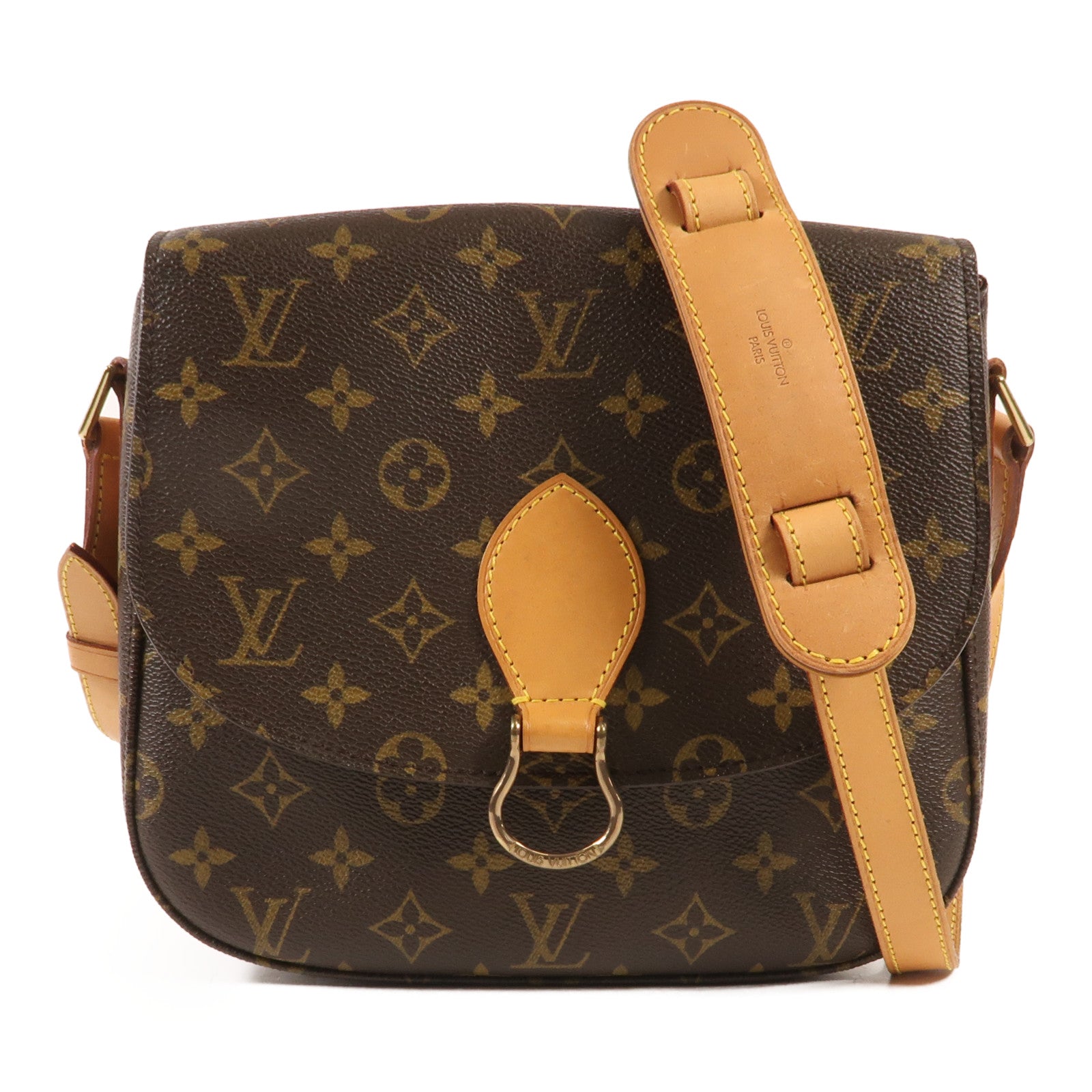 LOUIS VUITTON Monogram Saint Cloud GM金扣肩背袋