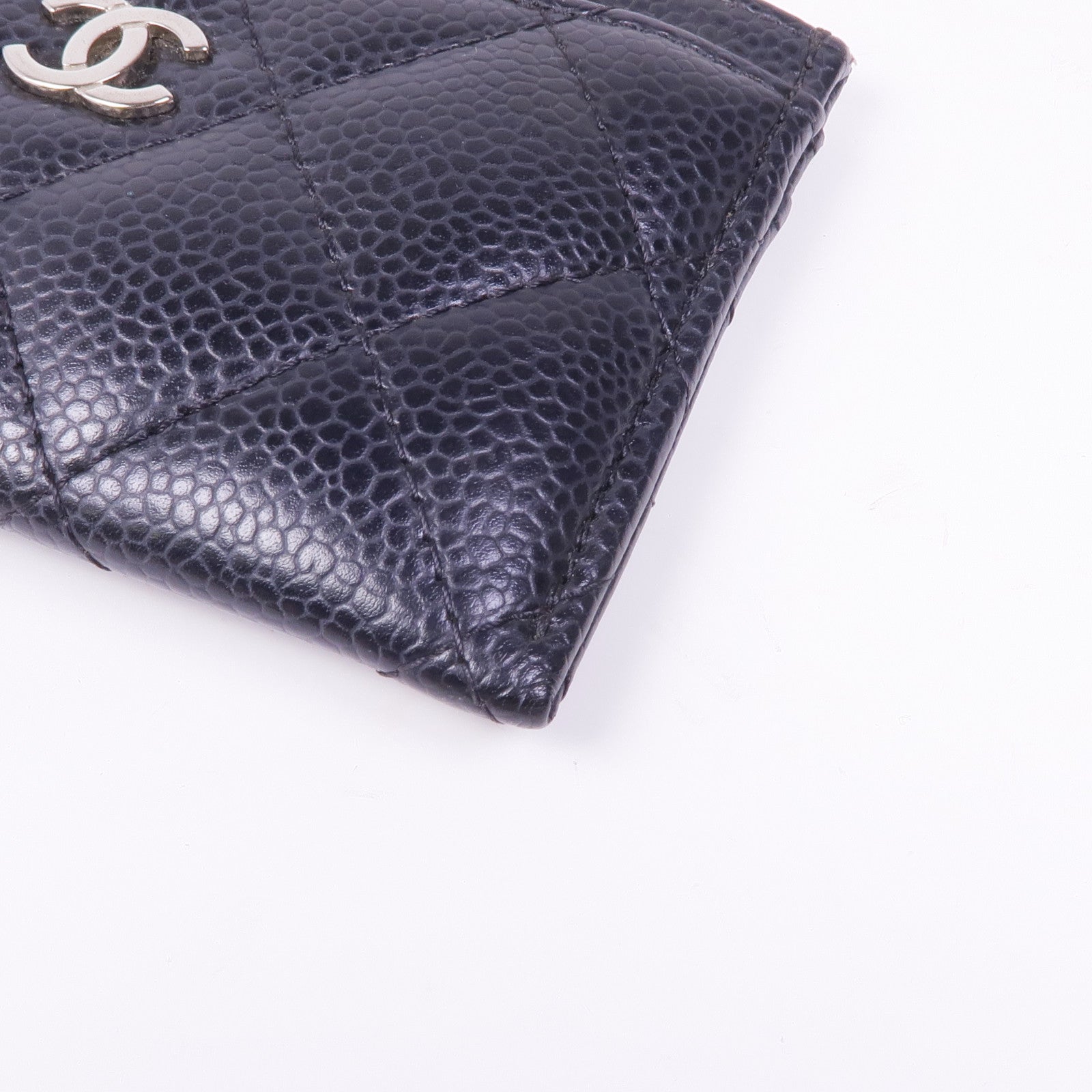 CHANEL 牛皮皮革Card Case銀扣卡片套