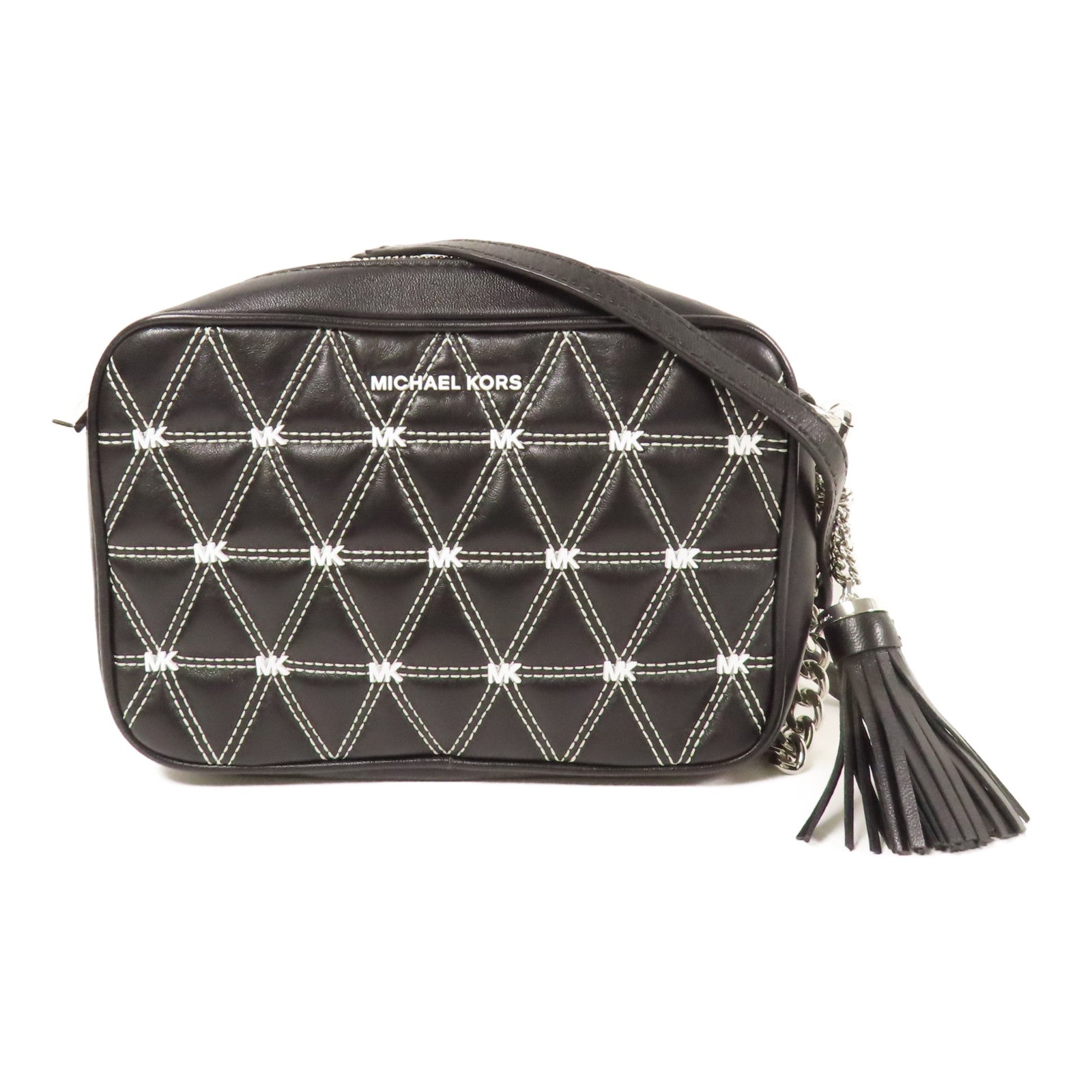 Michael Kors 牛皮皮革Shoulder Bag銀扣肩背袋