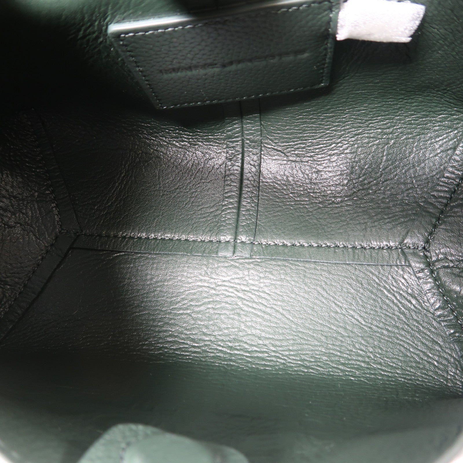 MARC JACOBS SHW Mini Sack Hand Bag Calfskin Leather Dark Green