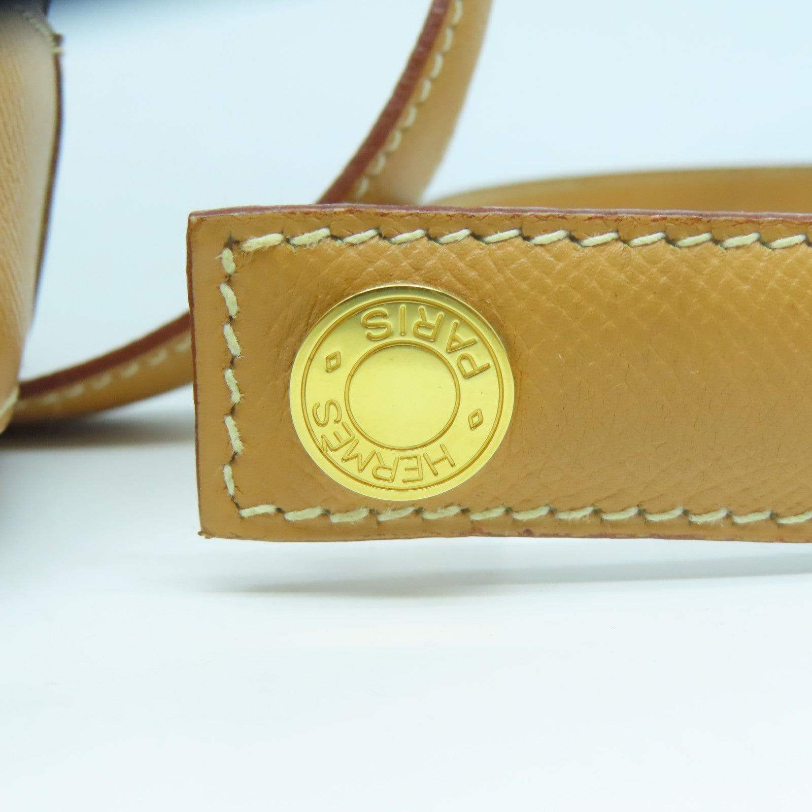 HERMES 【清倉大減價】Epsom皮革Shoulder Bag金扣手挽肩背兩用袋啡色