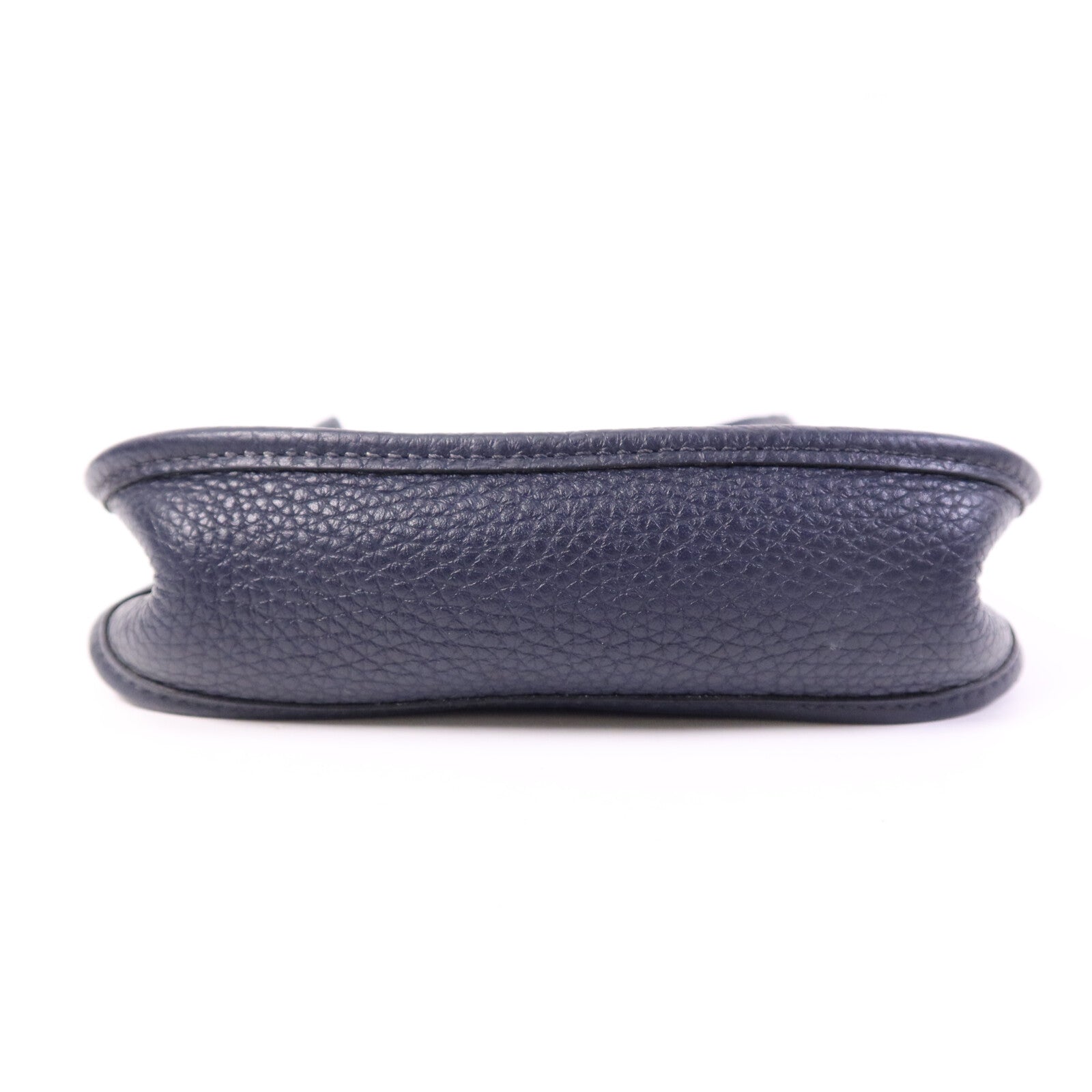 HERMES Clemence皮革Evelyne TPM銀扣肩背袋Bleu Nuit
