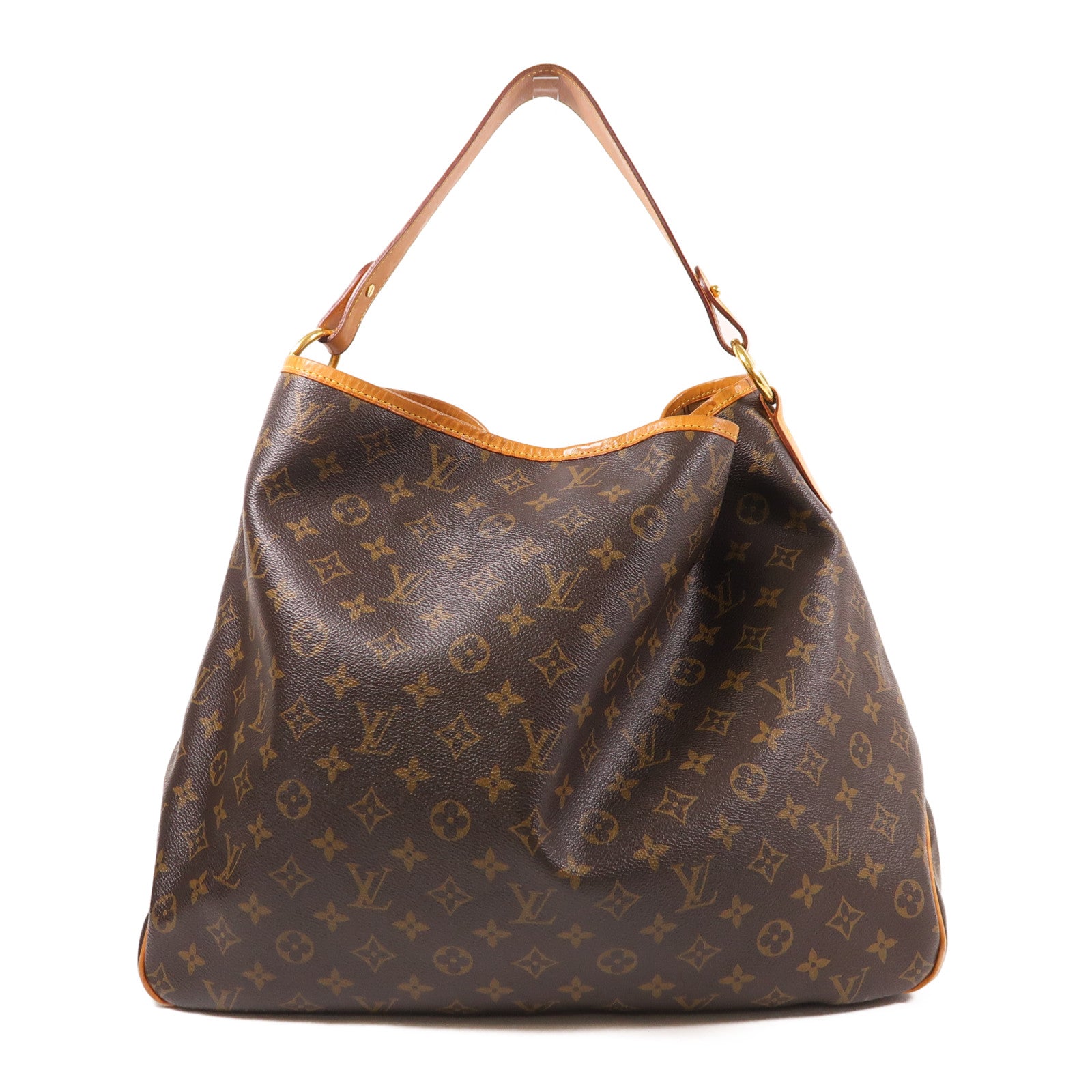 LOUIS VUITTON Monogram Delightful GM金扣肩背袋棕色