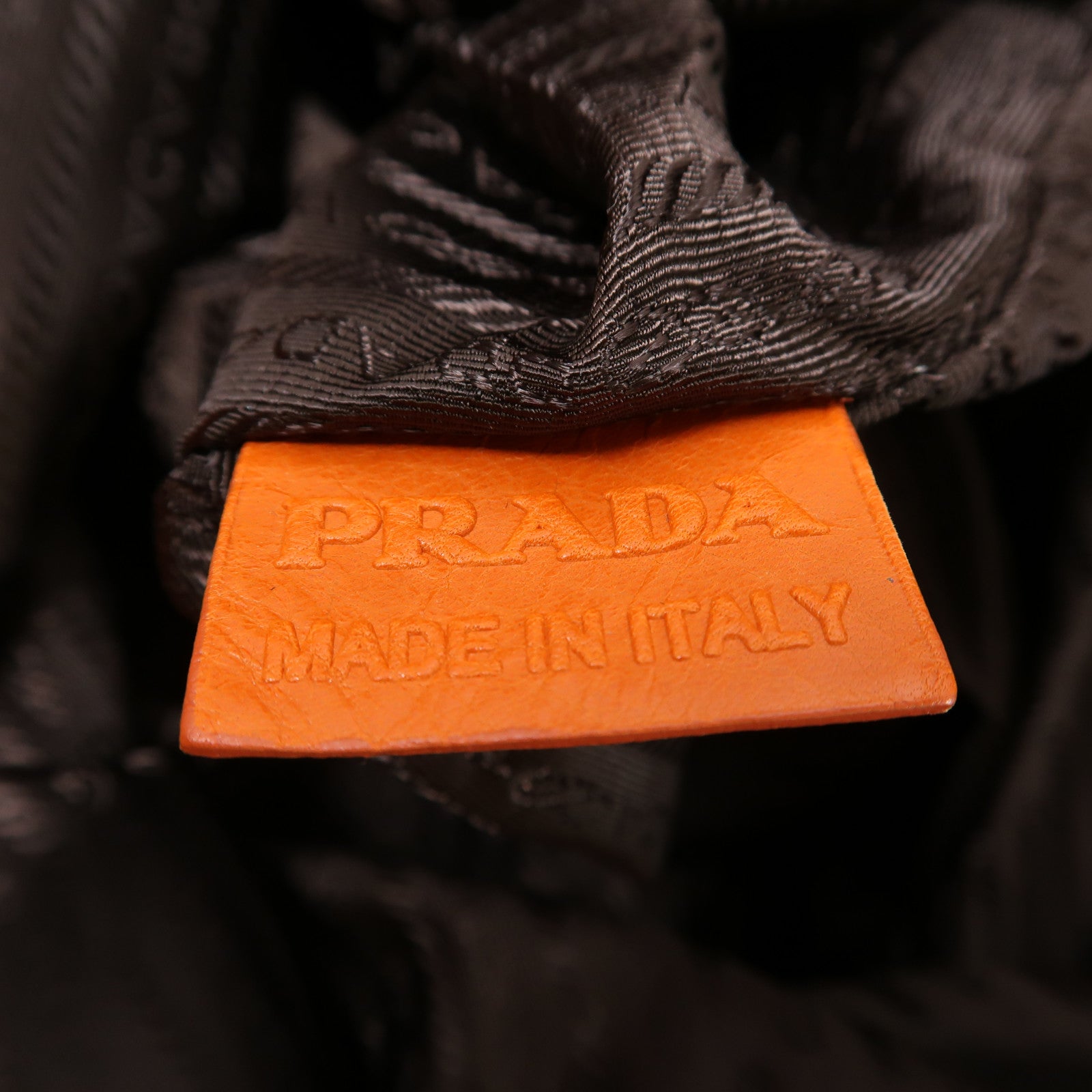 PRADA 尼龍Tote Bag銀扣手挽袋橙色